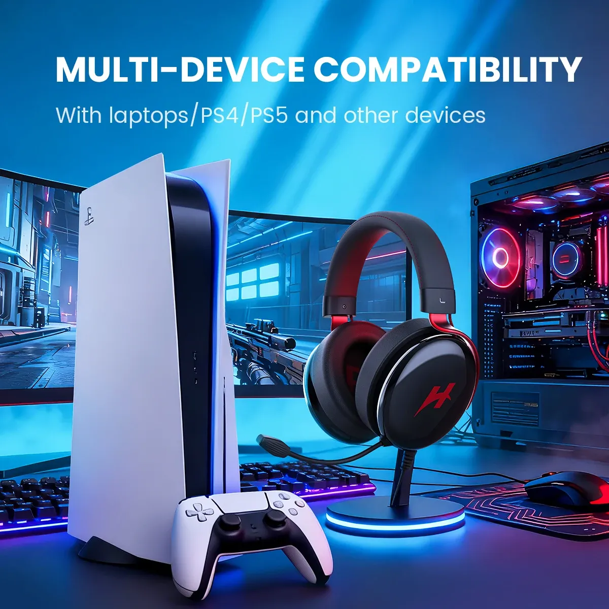 HAYLOU HexStorm G1 bedrade gamingheadset met 7.1 surround