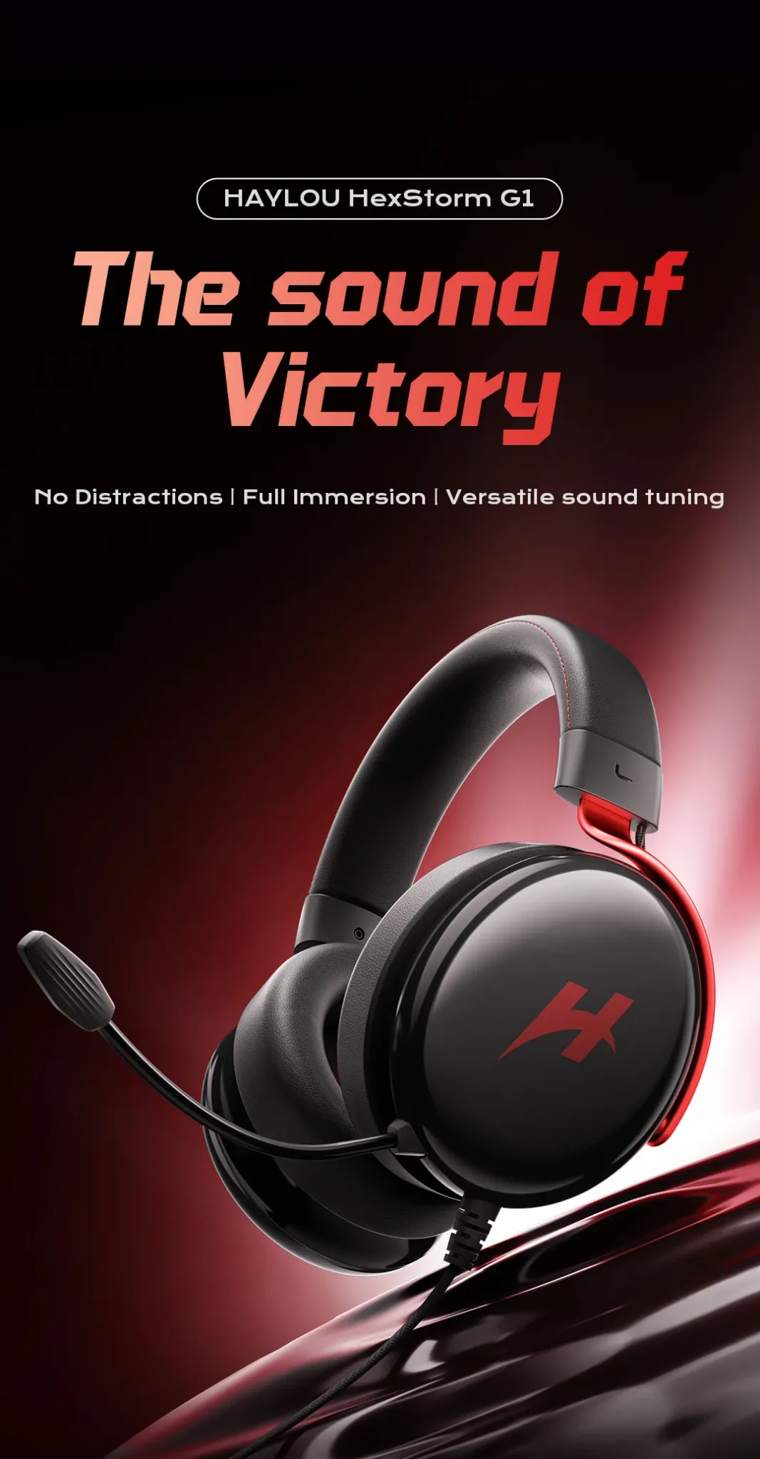 HAYLOU HexStorm G1 bedrade gamingheadset met 7.1 surround