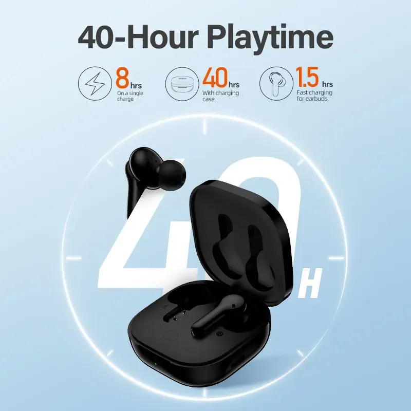 QCY T13 draadloze oordopjes met ENC en 40 uur batterij