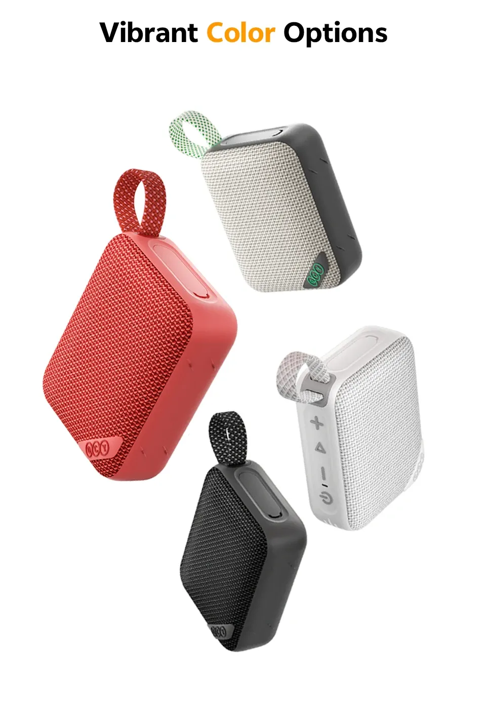 QCY SP2 mini Bluetooth speaker met diepe bas, RGB en IP67