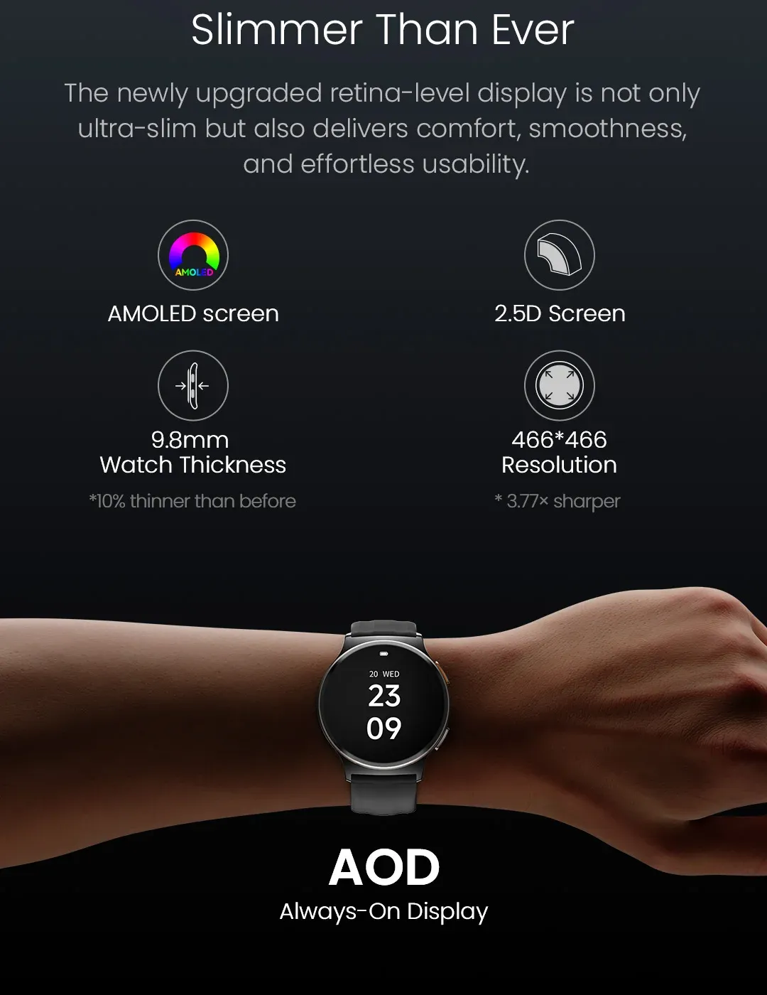 Haylou Solar Lite 2 AMOLED smartwatch met bellen en 1ATM
