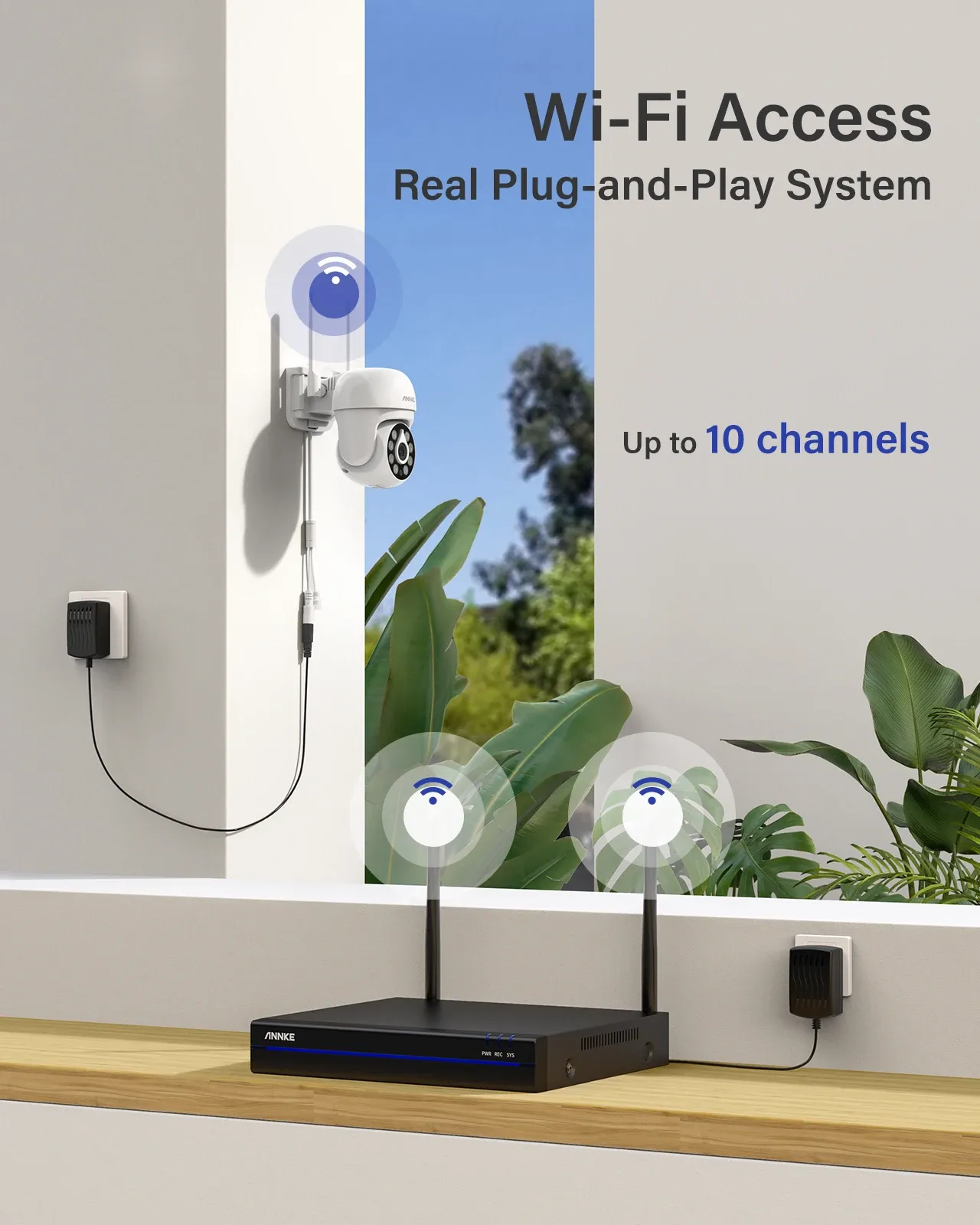 ANNKE 5MP WiFi beveiligingscamera-set voor binnen en buiten