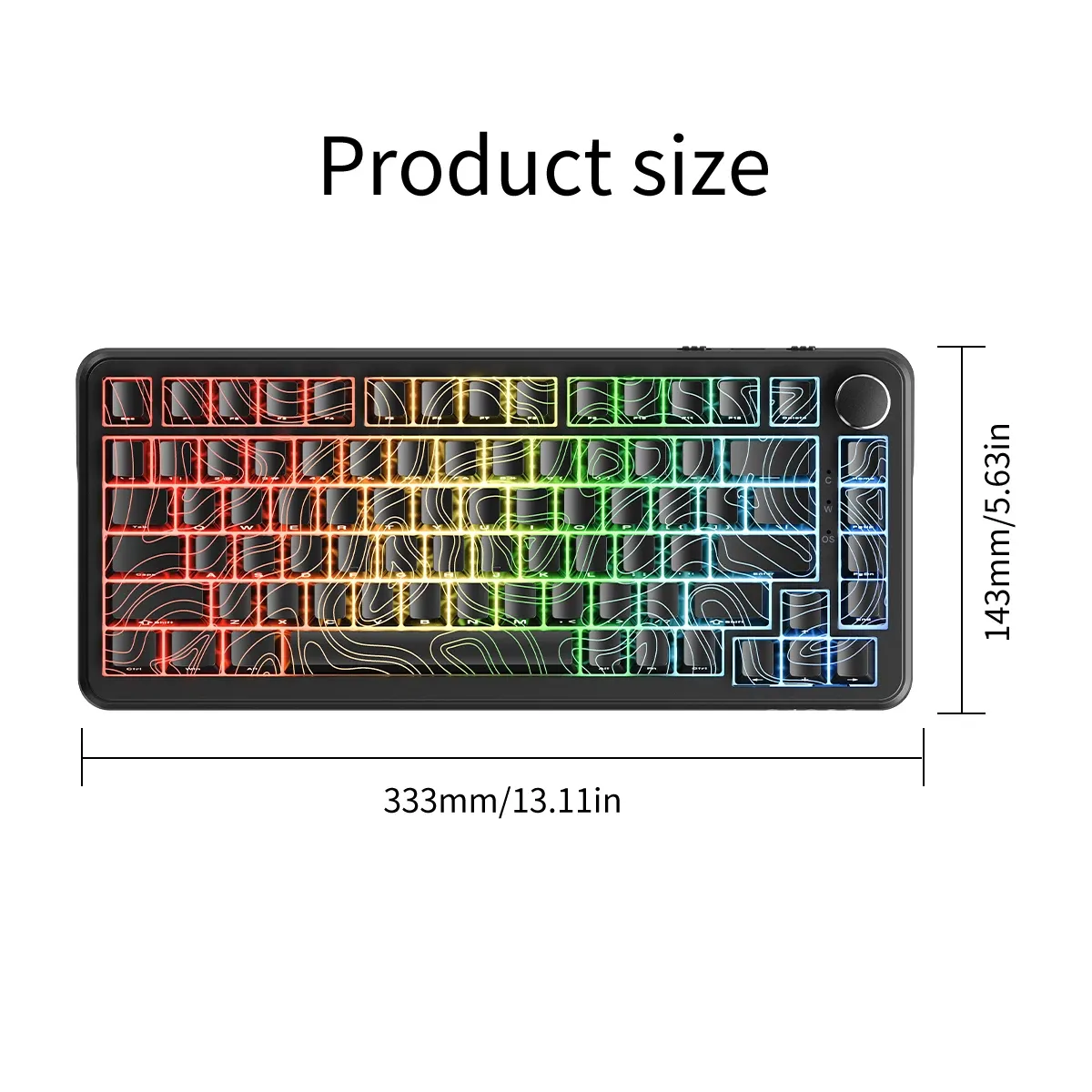Ajazz AK820 MAX HE bedraad 75% mechanisch toetsenbord