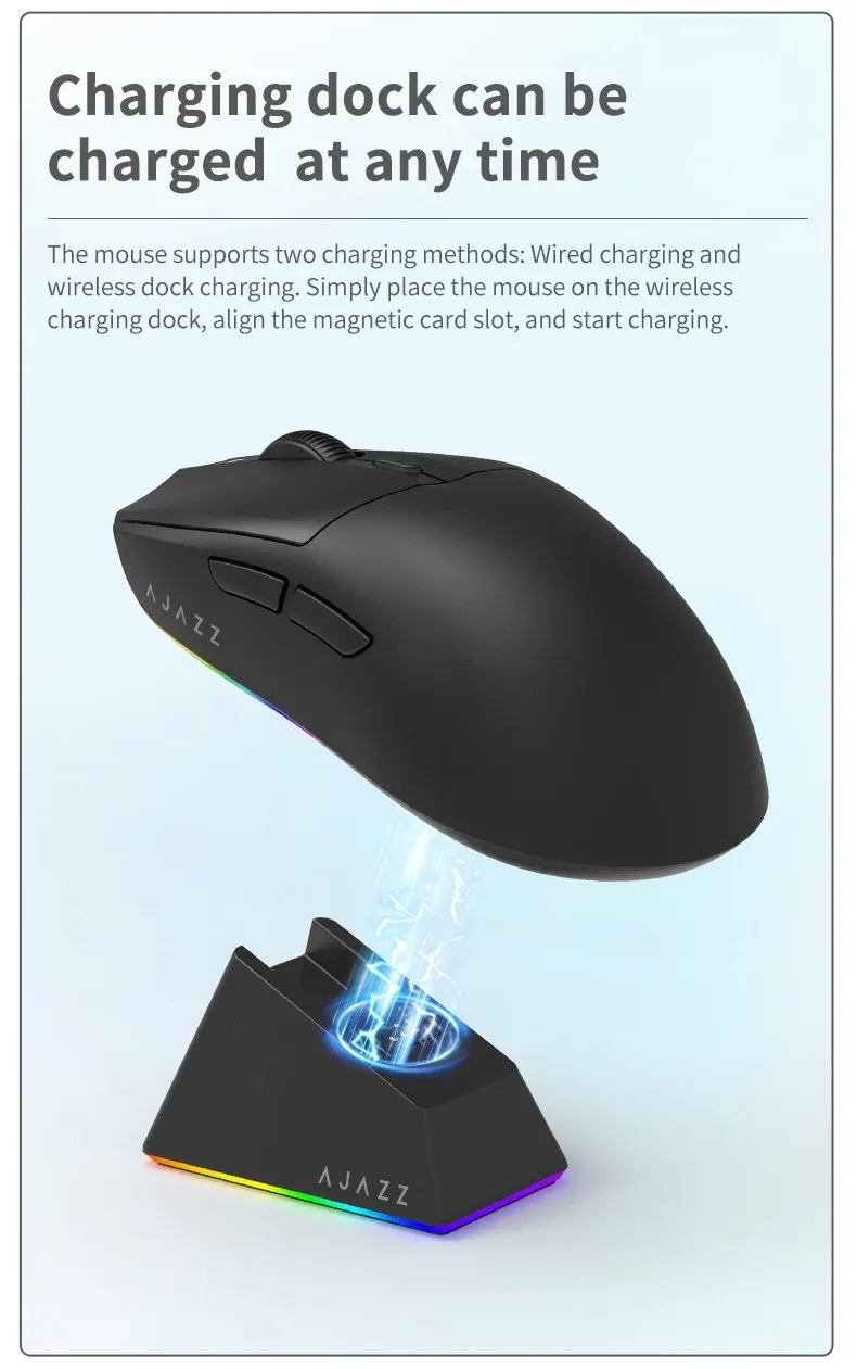 Ajazz AJ139 V2 draadloze esportsmuis met tri-mode verbinding