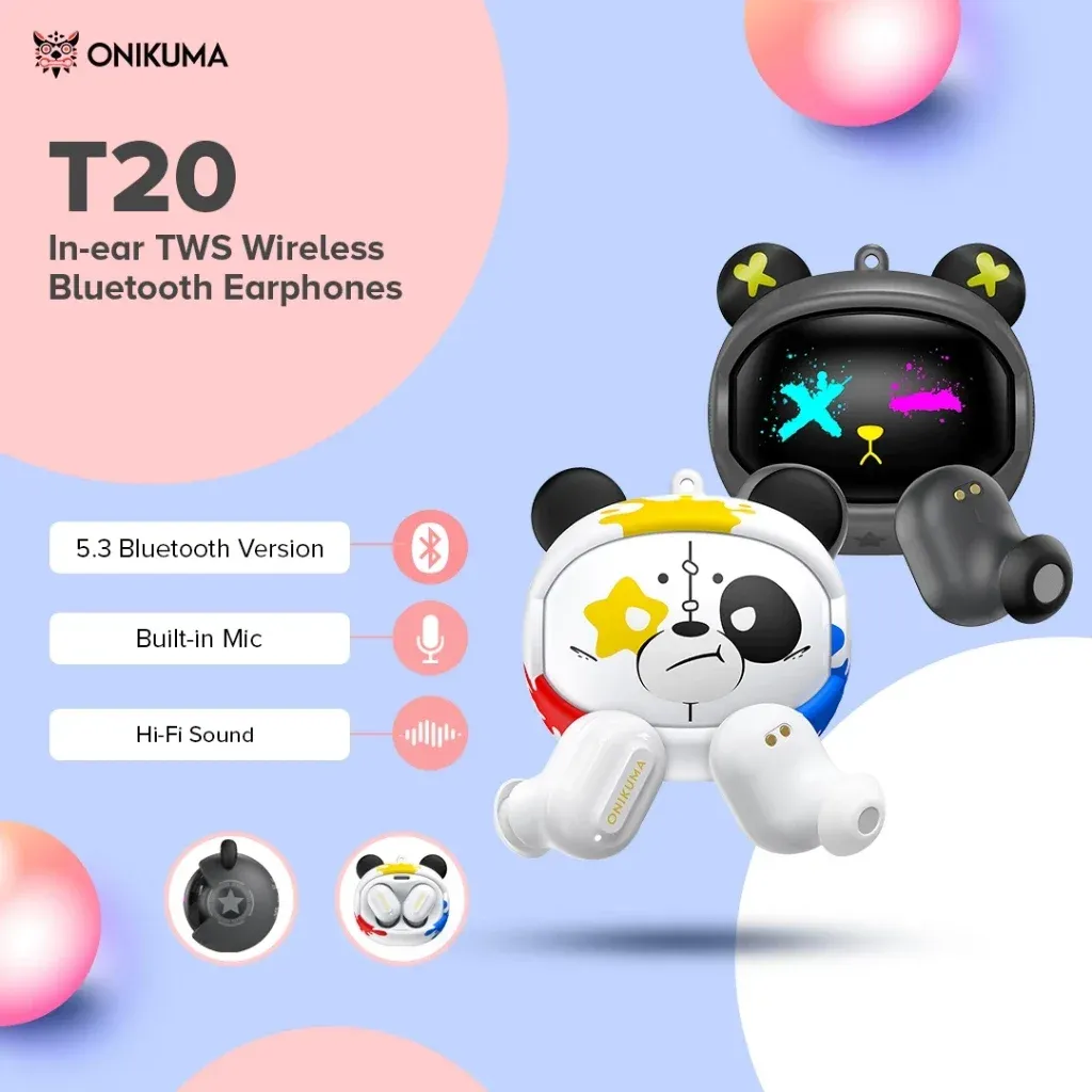 ONIKUMA T20 TWS gaming-oordopjes met Bluetooth 5.3