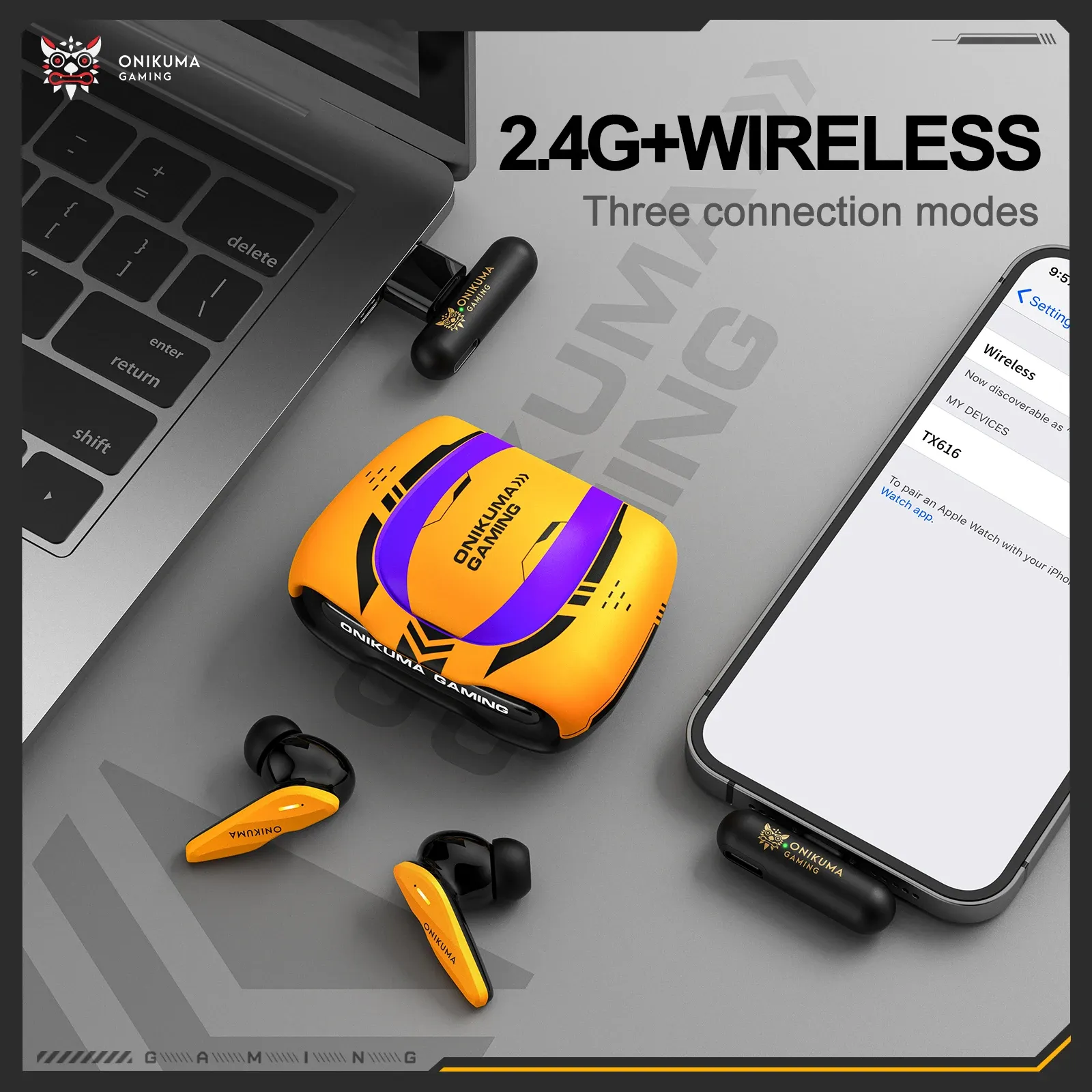 ONIKUMA TX616 mecha TWS-oordopjes met Bluetooth 5.4