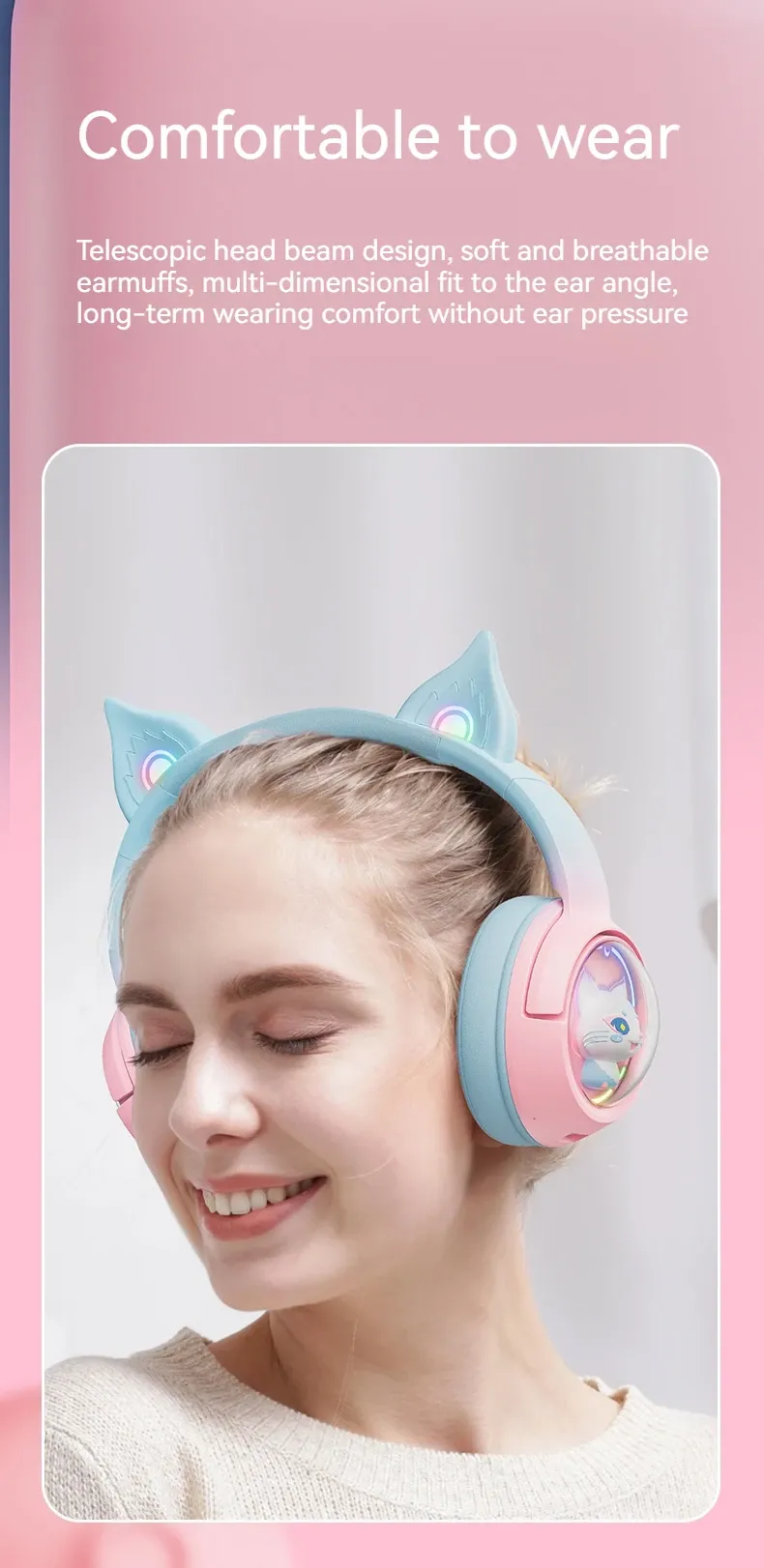 ONIKUMA B5 tri-mode gaming headset met RGB en afneembare microfoon