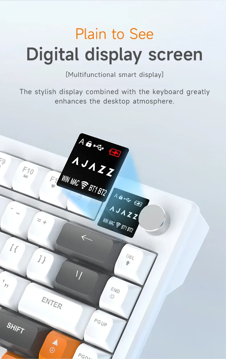 Ajazz AF82 tri-mode mechanisch gamingtoetsenbord met RGB
