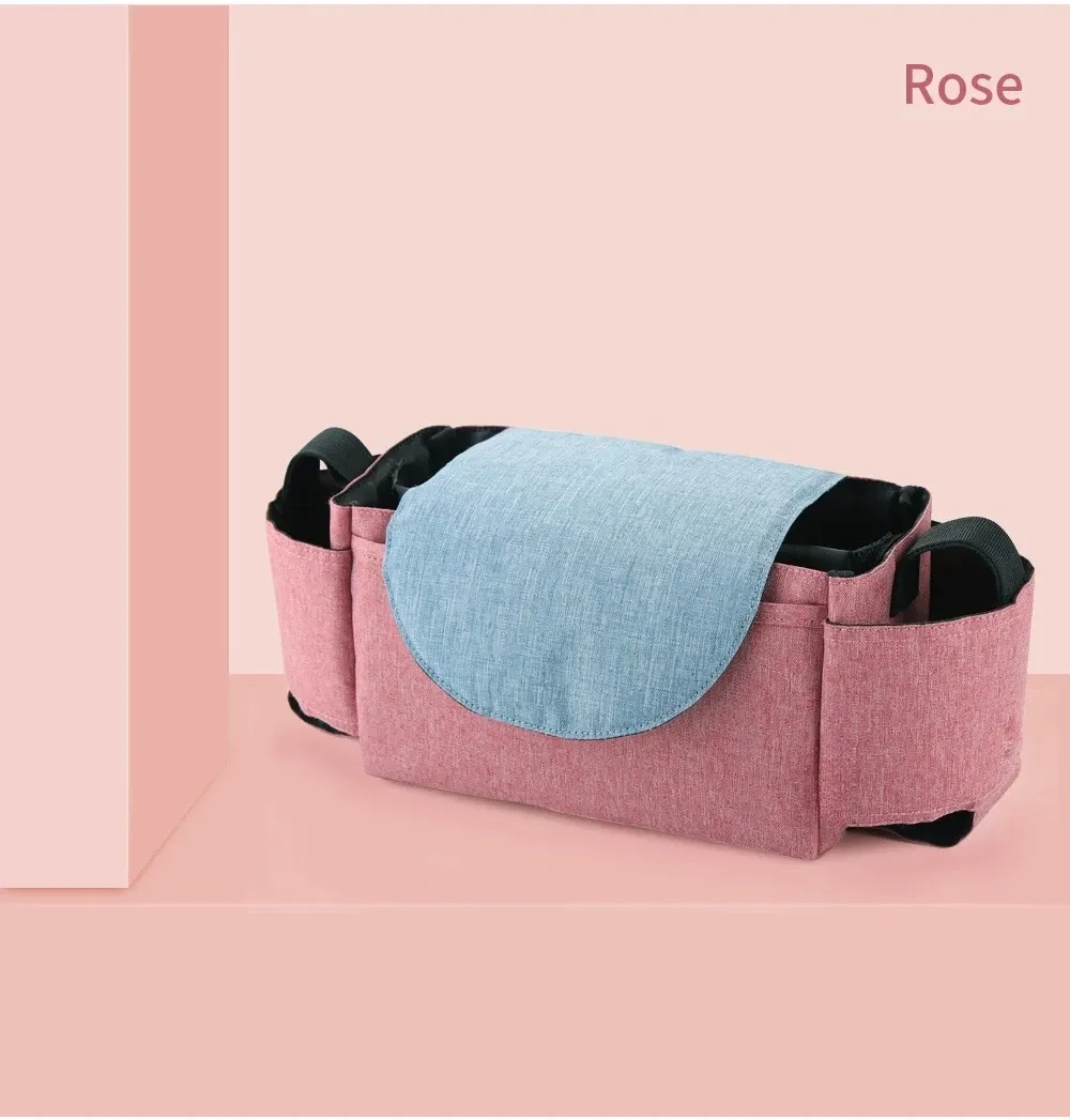 Compacte kinderwagen-luiertas met flesvak