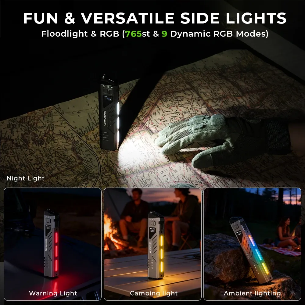 Wurkkos TD11 RGB tactische zaklamp met oplaadbare accu