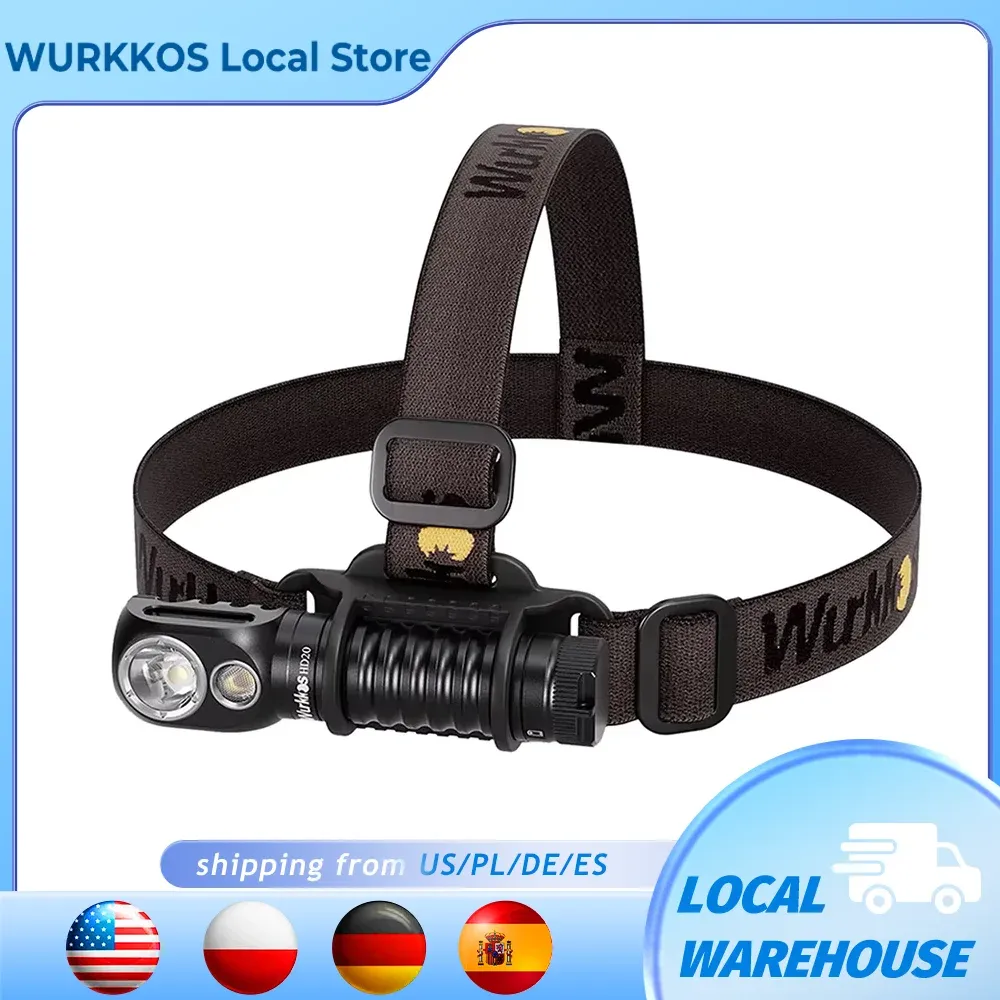 Wurkkos HD20 oplaadbare hoofdlamp met dubbele bundel