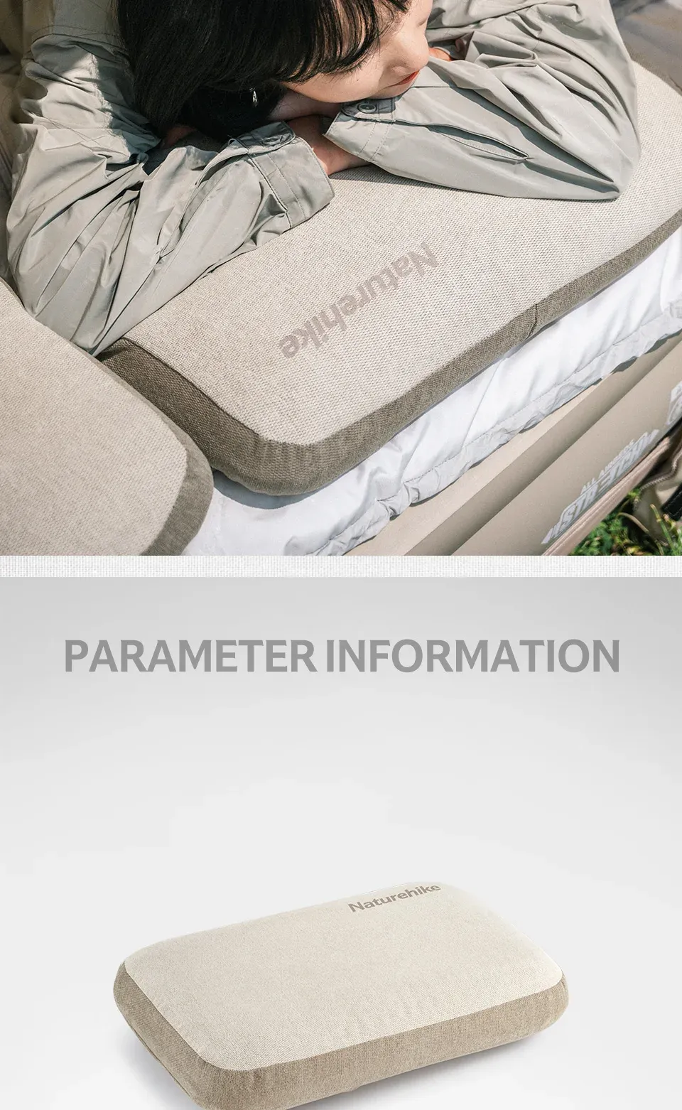 Naturehike memory-foam vierkante comfortkussen voor reizen en rust