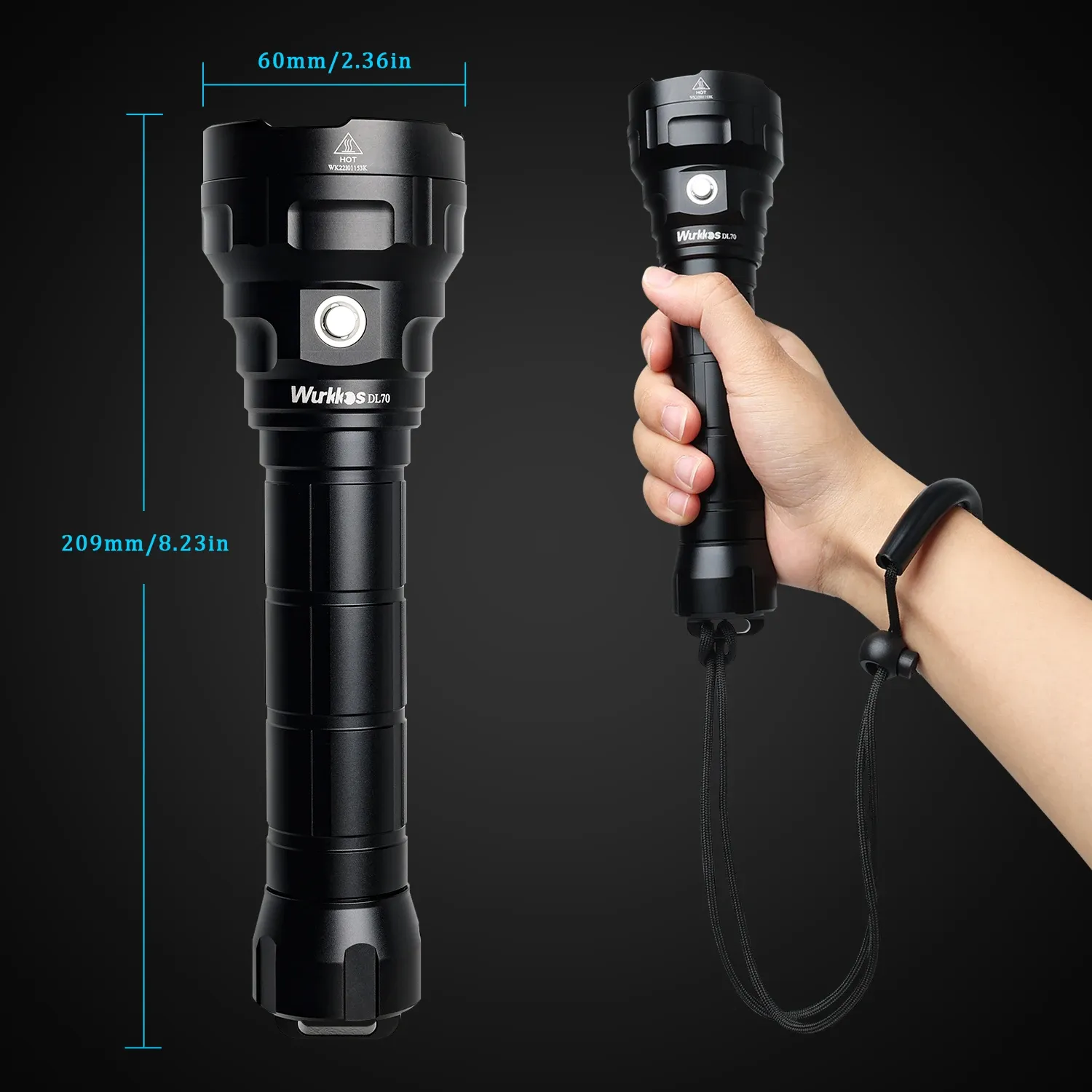 Wurkkos DL70 duikzaklamp met 13.000 lumen