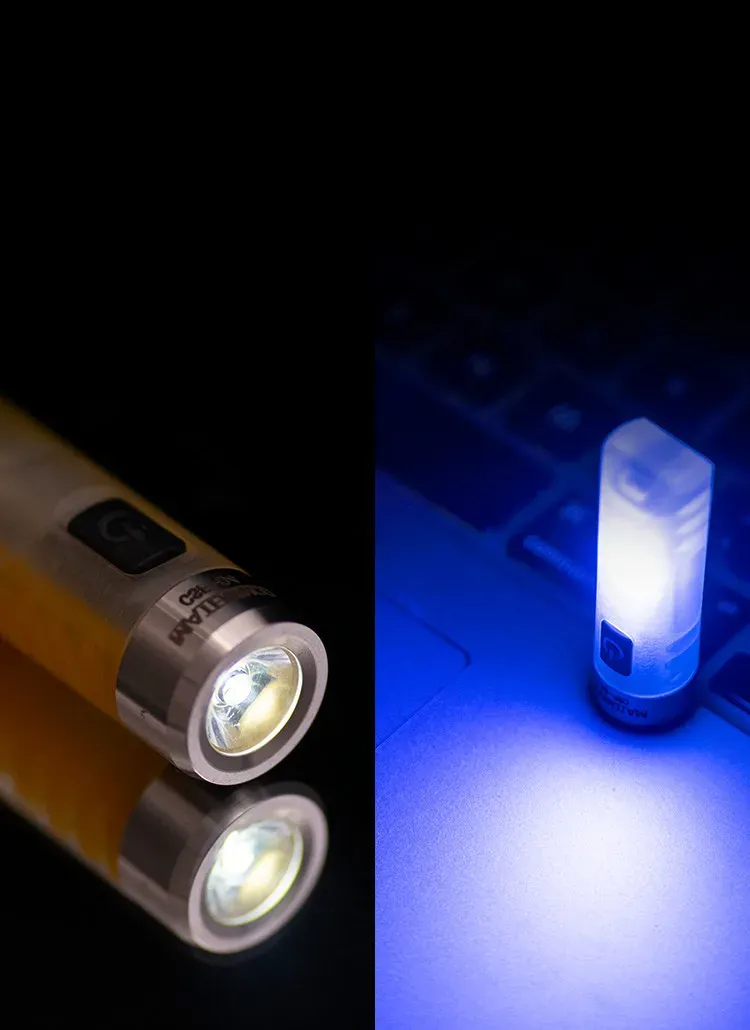 Mateminco CSF04 mini-EDC zaklamp met UV en RGB
