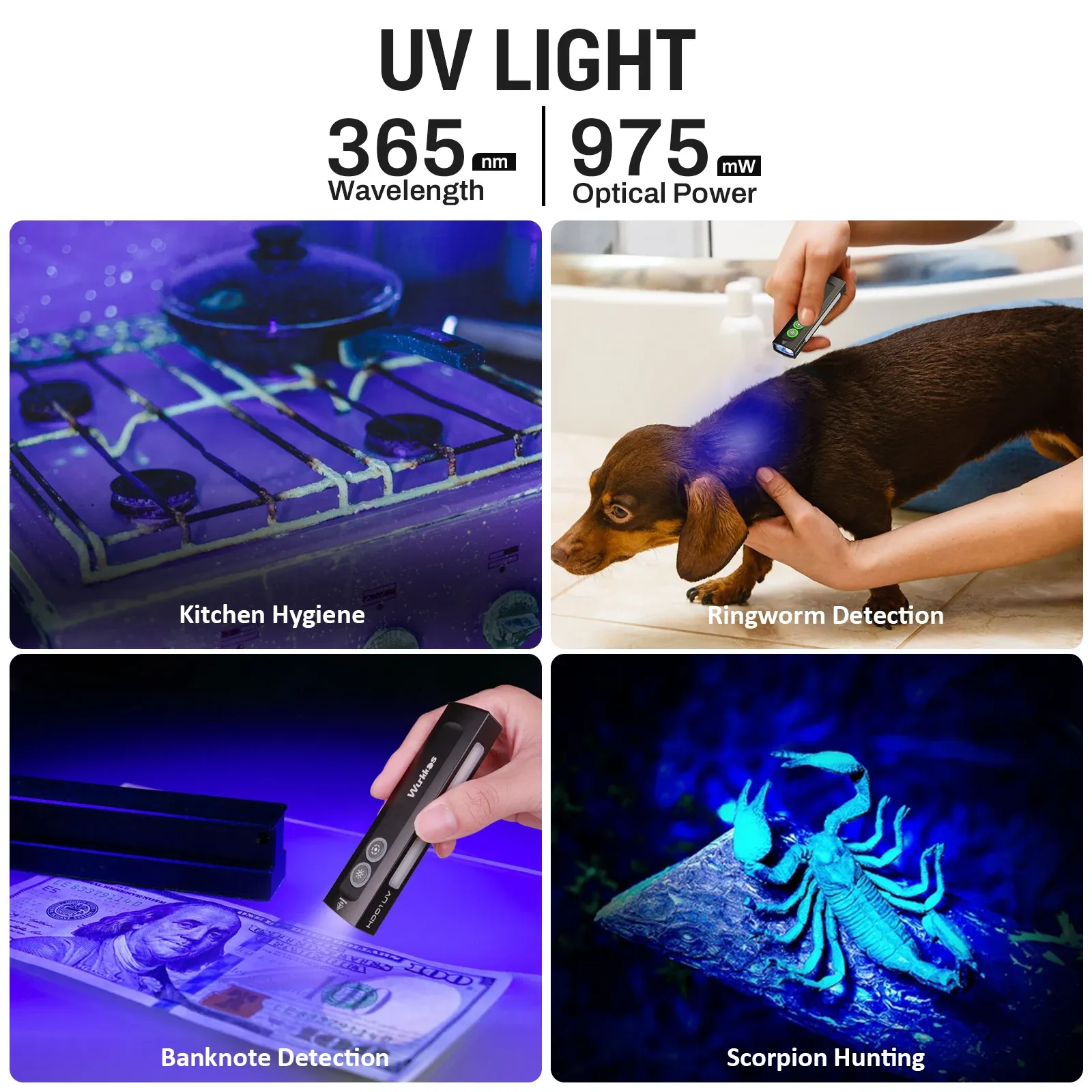 Wurkkos HD01 UV multifunctionele EDC-zaklamp met RGB