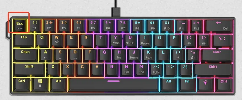 Ajazz NK61 bedraad mechanisch 60% RGB-toetsenbord