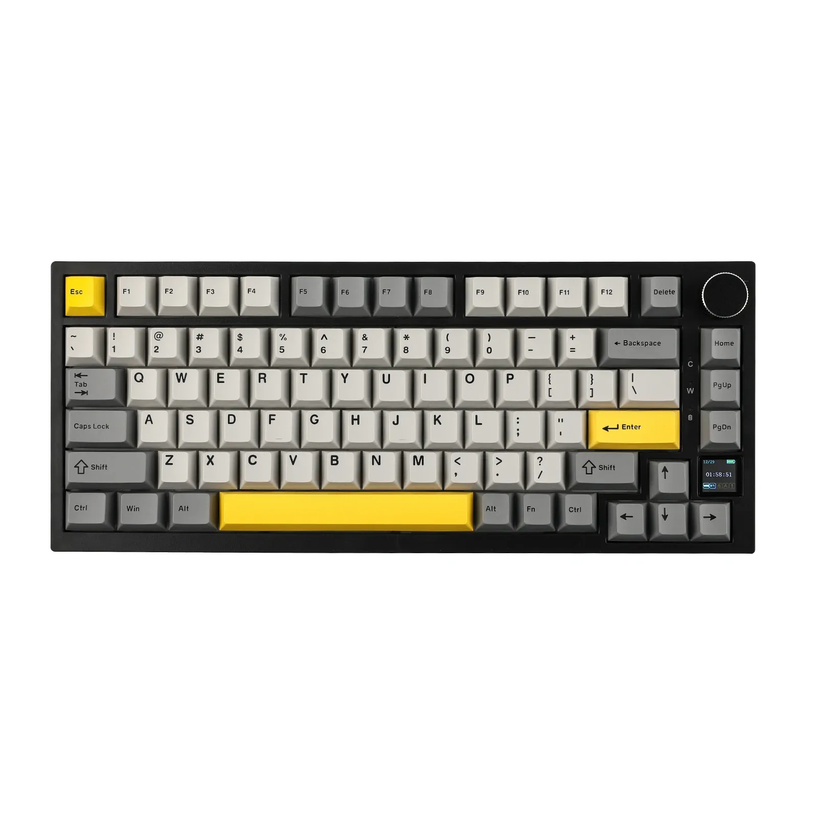 Ajazz AK820 Pro 75% mechanisch tri-mode toetsenbord met TFT-scherm