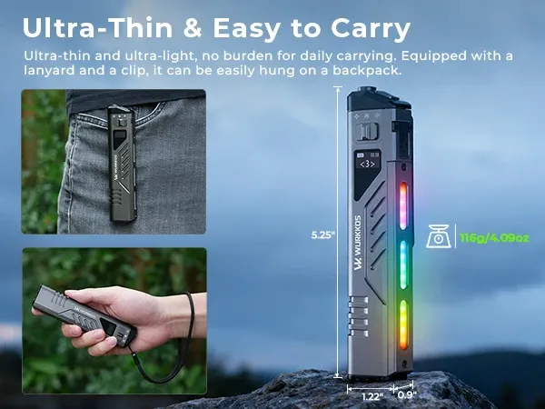Wurkkos TD11 tactische EDC-zaklamp met USB-C en 3000 lumen