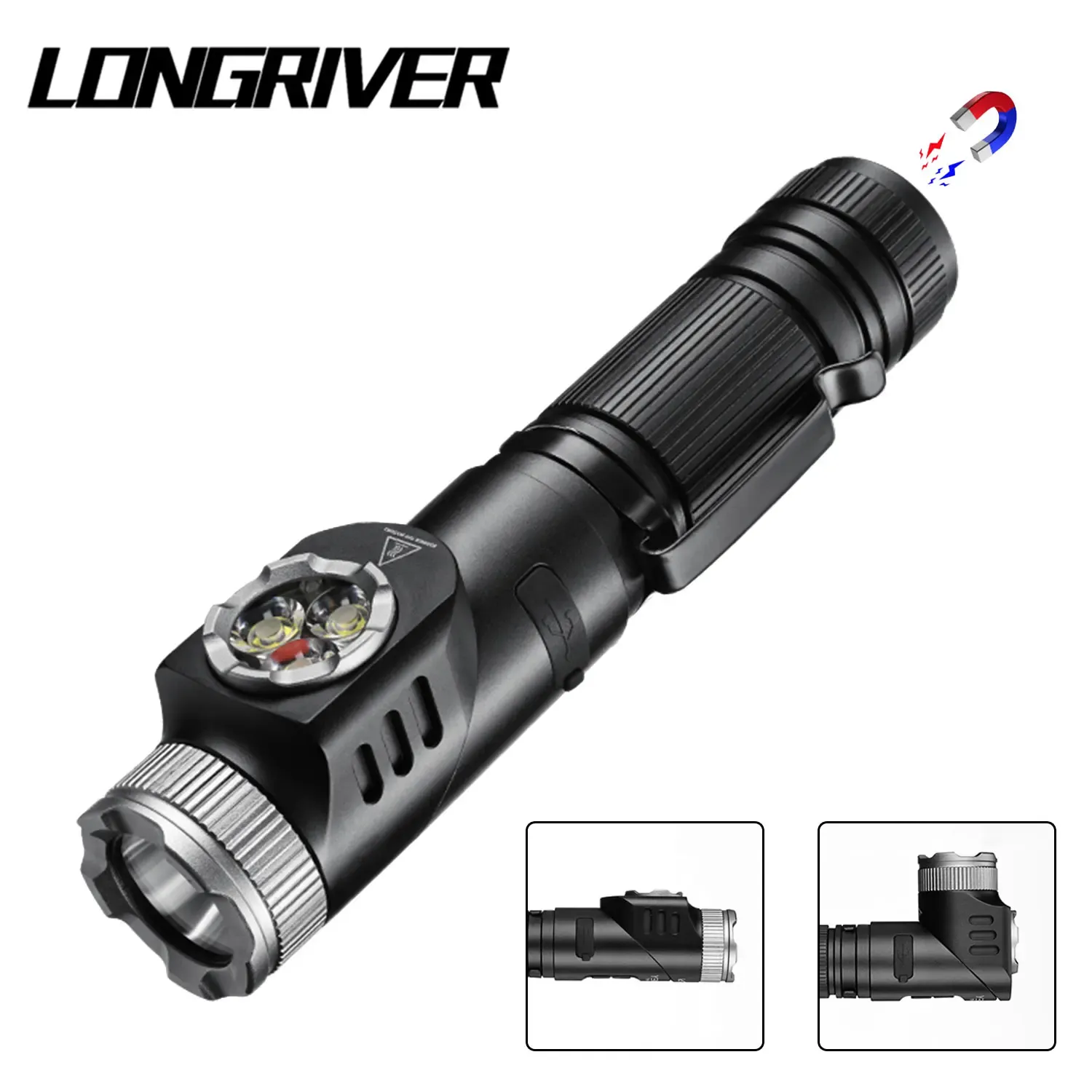 LONGRIVER A6 tactische EDC-zaklamp met USB-C