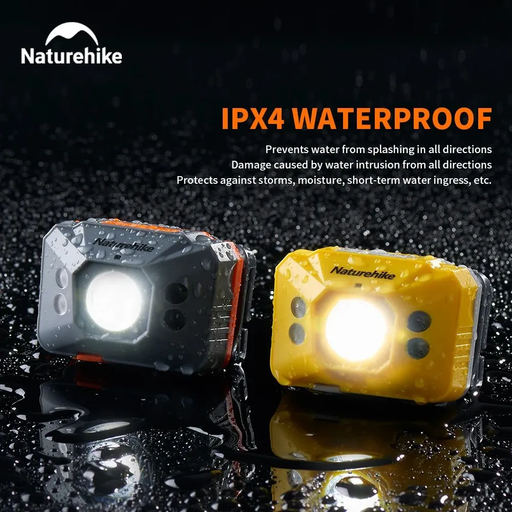 Naturehike ultralichte sensorhoofdlamp met USB-oplading