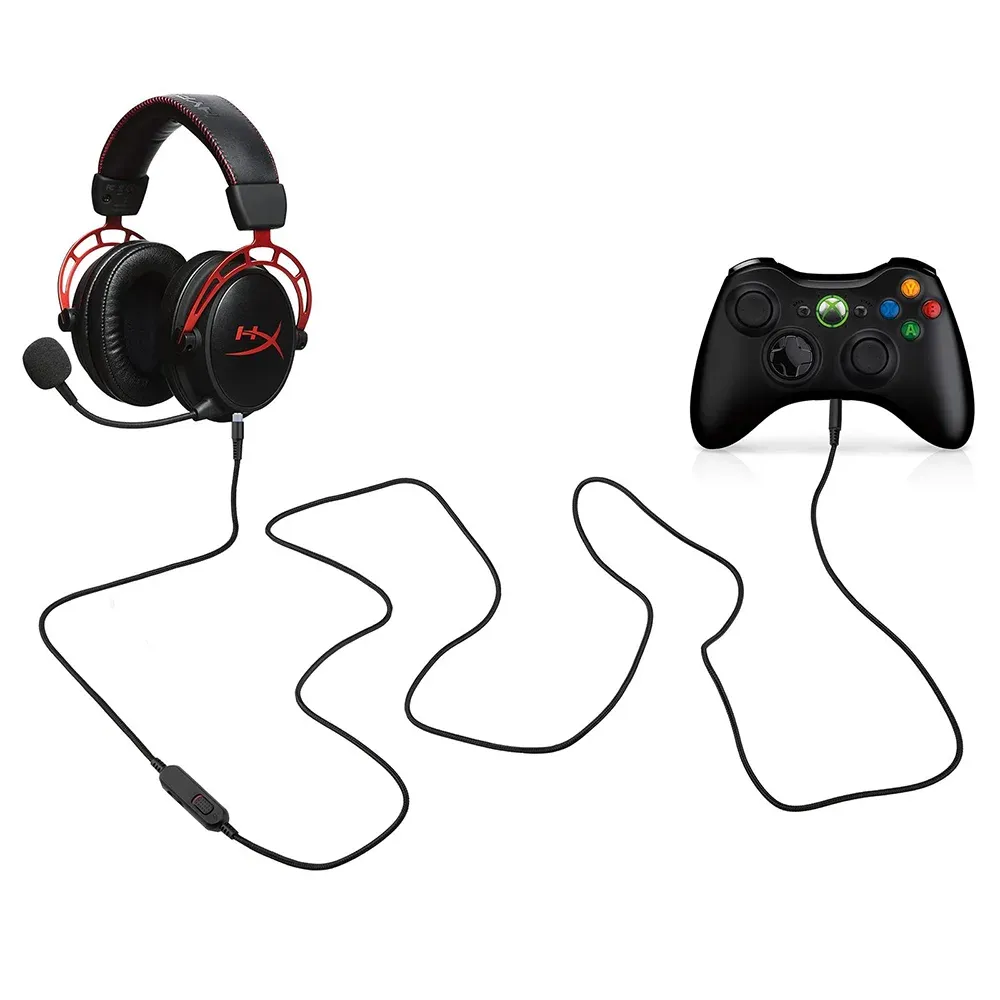 Vervangende gevlochten headsetkabel voor Redragon H510 Zeus met volumeregeling