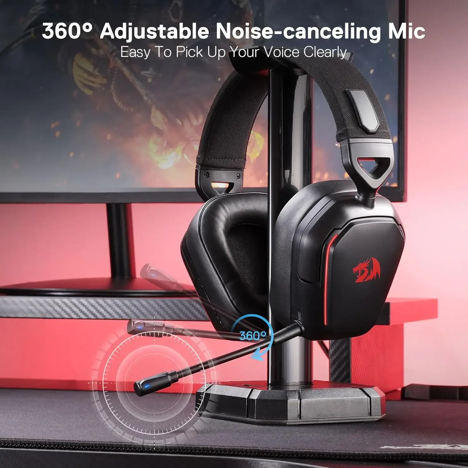 Redragon H868 draadloze RGB gamingheadset met 7.1 surround
