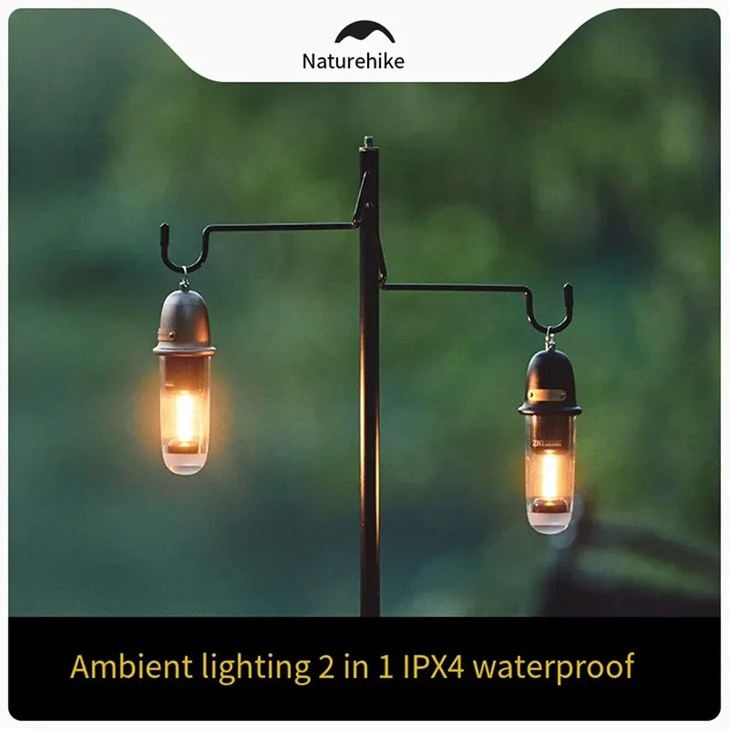 Naturehike 2-in-1 campinglamp met sfeerlicht en zaklamp