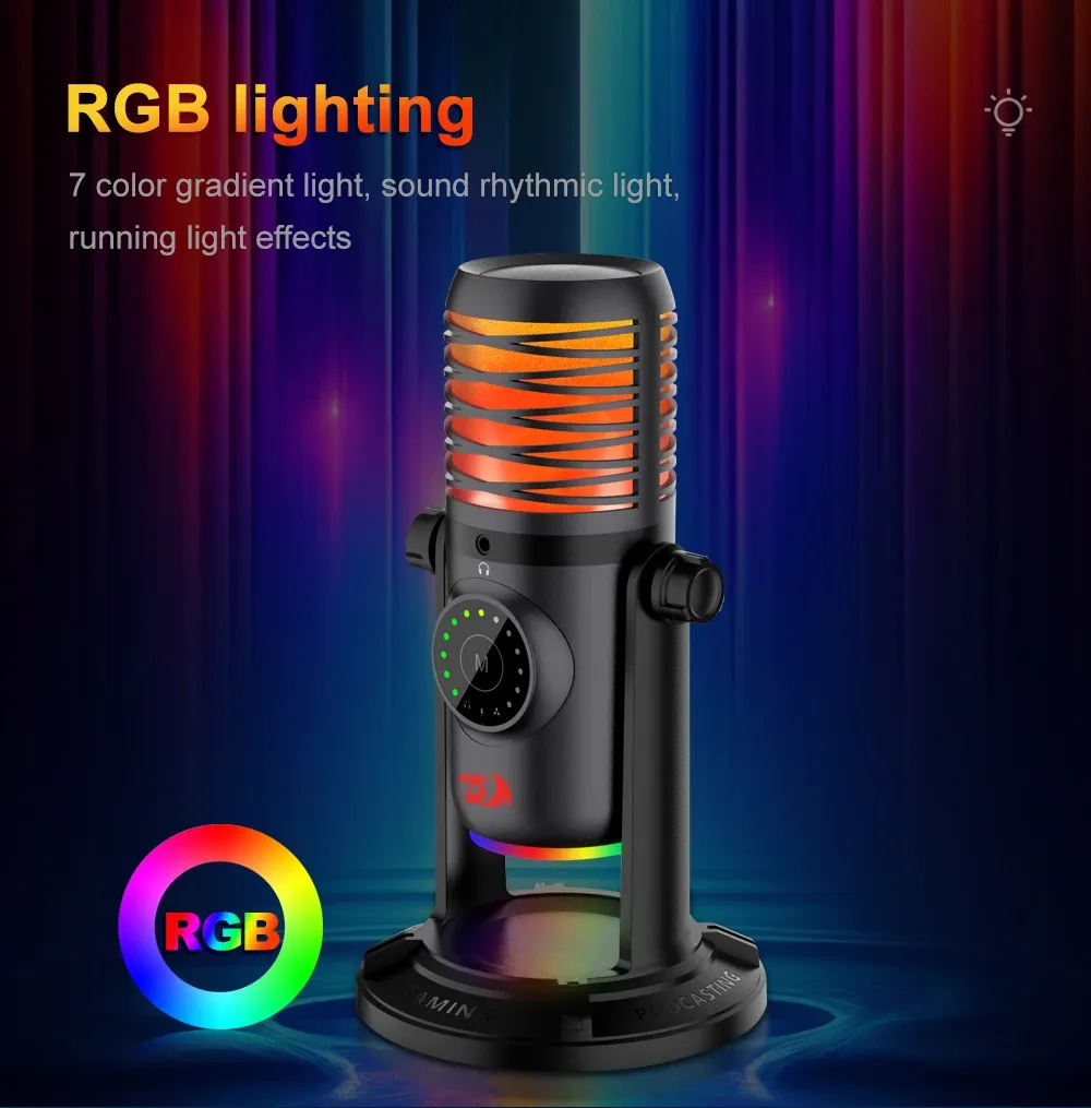 REDRAGON Stellaris GM306 USB RGB streamingmicrofoon