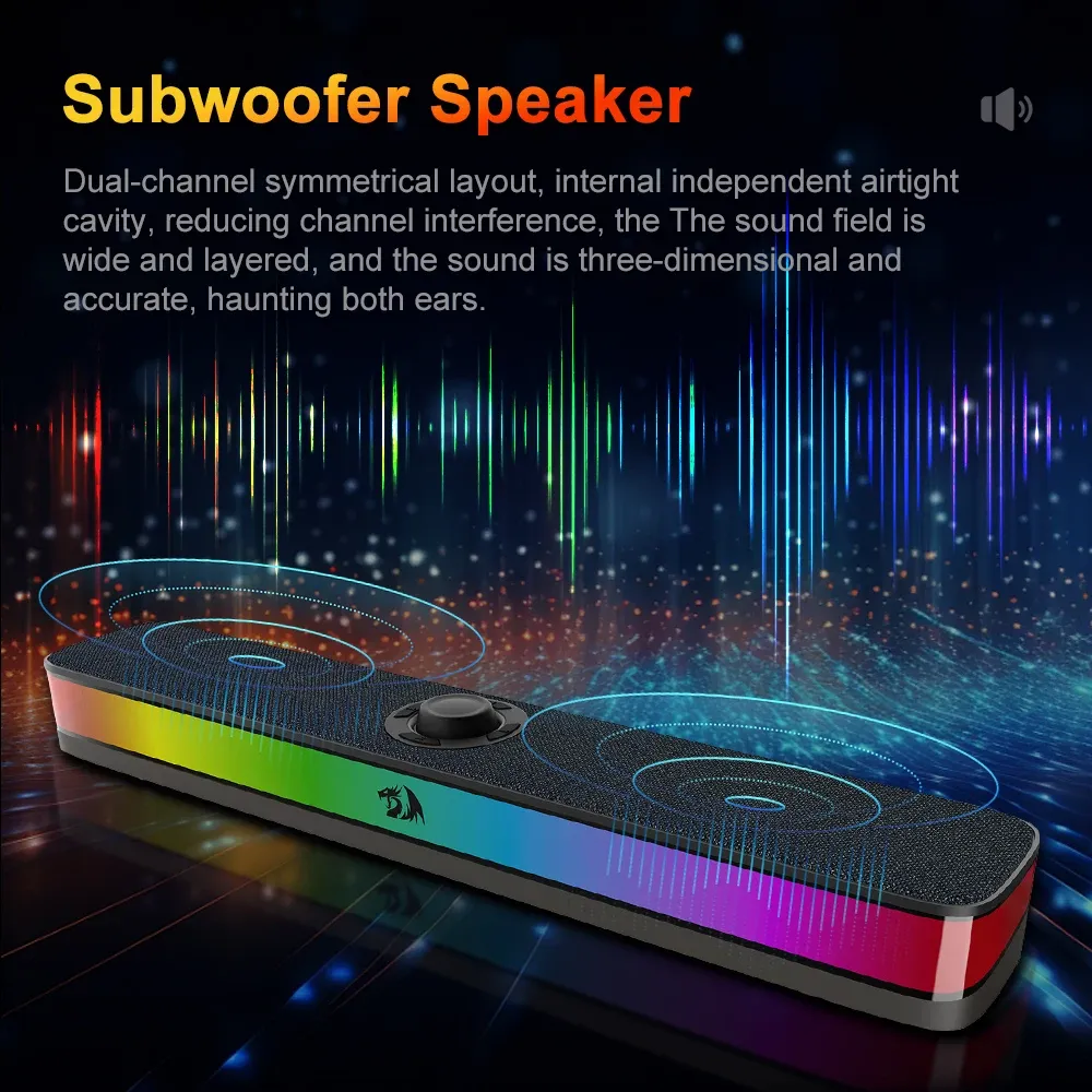 REDRAGON NEO GS515 RGB desktop soundbar met Bluetooth