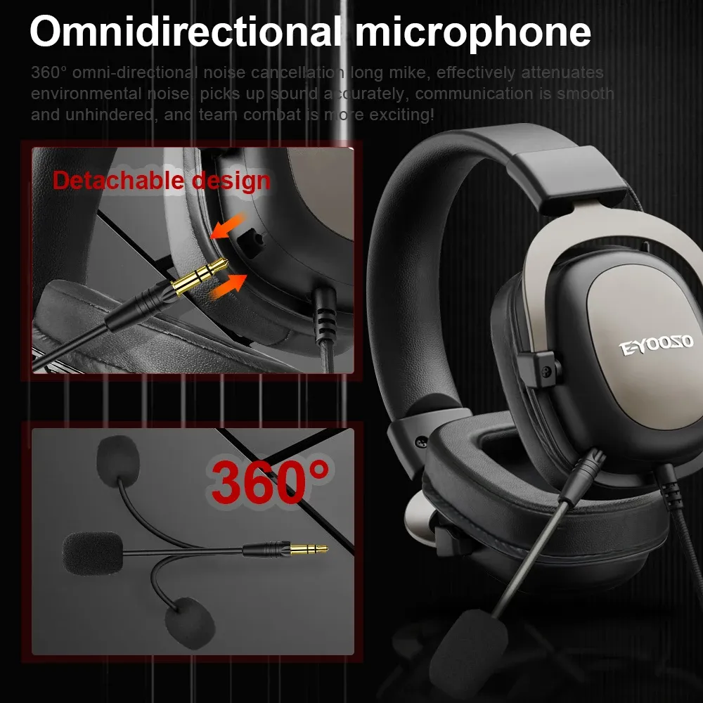 Bedrade gamingheadset met microfoon en 3,5 mm-aansluiting