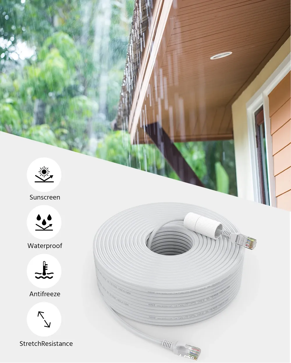 ANNKE CAT5e PoE-netwerkkabel 30 m voor IP-camera’s