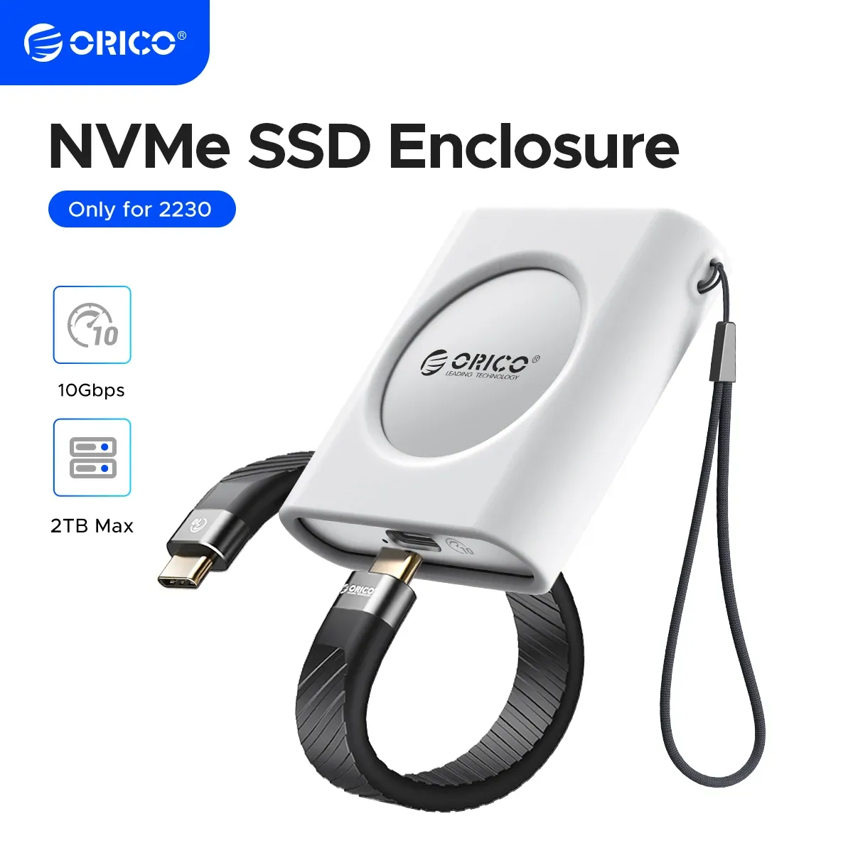 ORICO M.2 2230 NVMe SSD-behuizing met USB-C 10Gbps