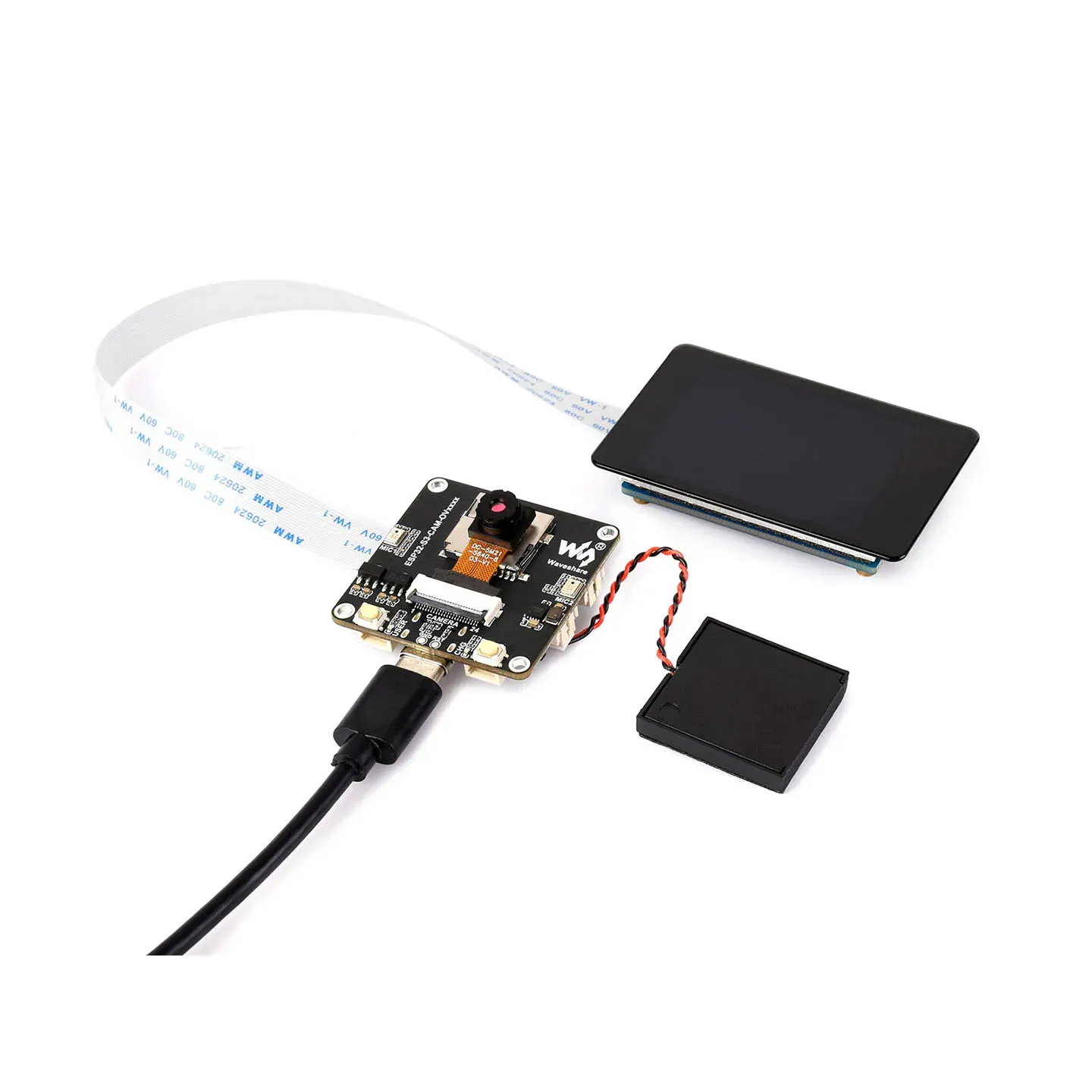 Waveshare ESP32-S3 AIoT camerabord met audio en display-aansluiting