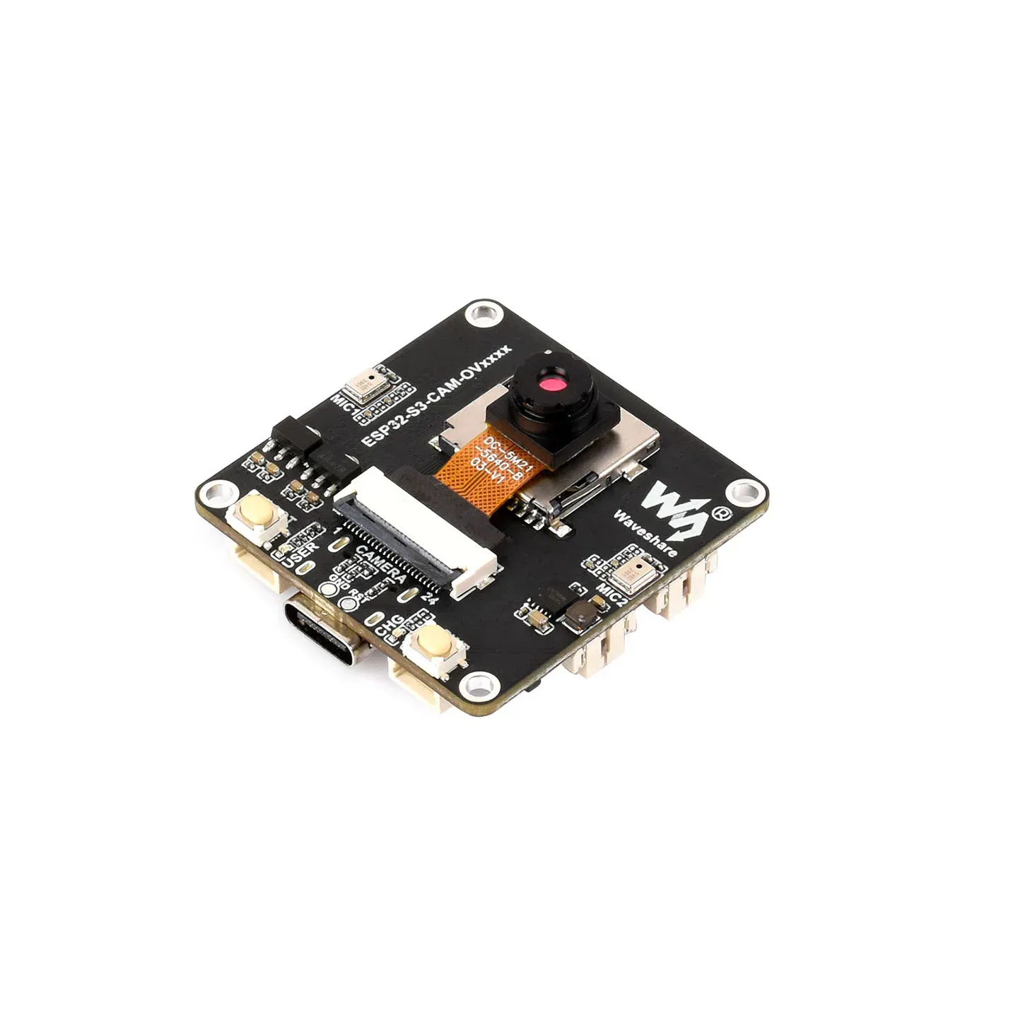 Waveshare ESP32-S3 AIoT camerabord met audio en display-aansluiting