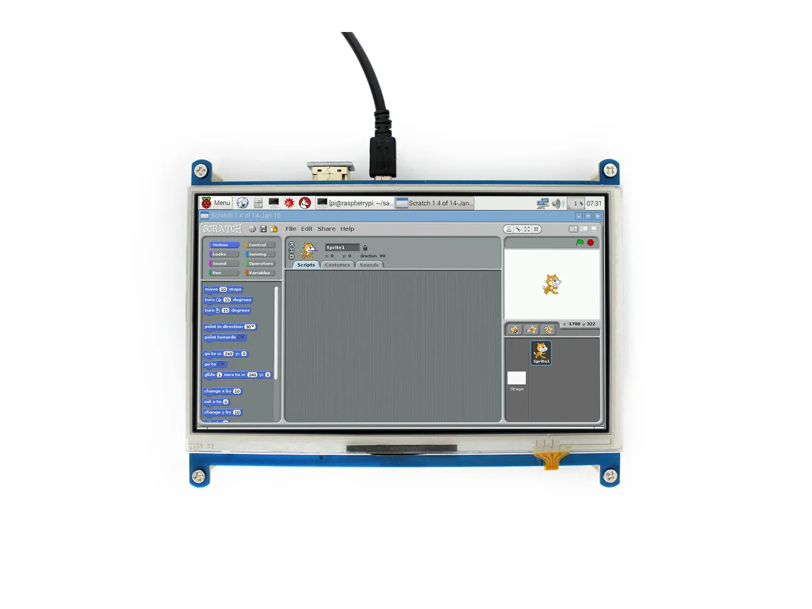 Waveshare 7 inch HDMI touchscreen voor Raspberry Pi