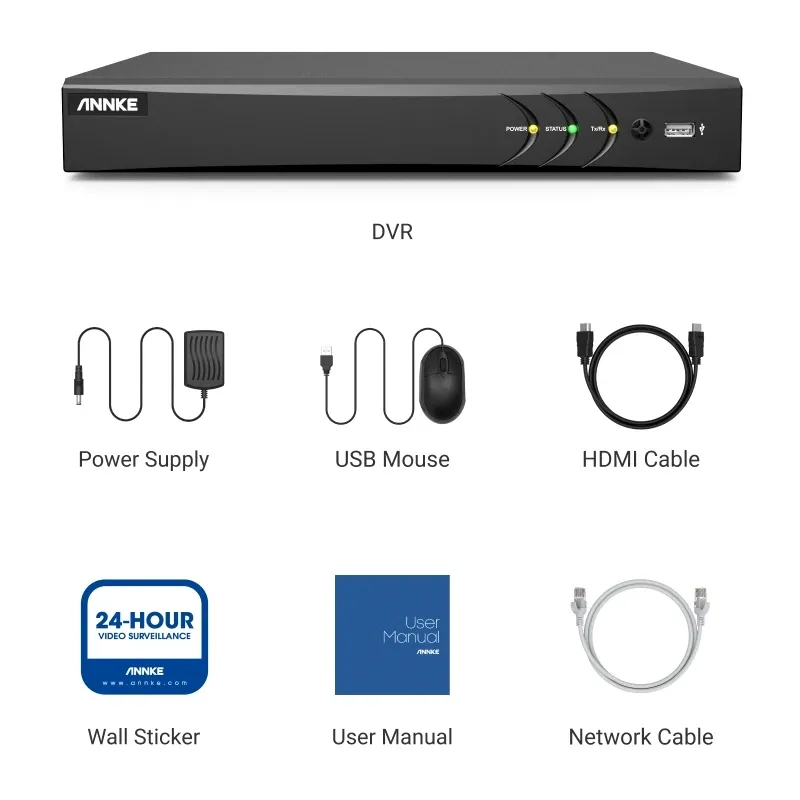 ANNKE 8-kanaals 4K DVR-recorder met AI-detectie
