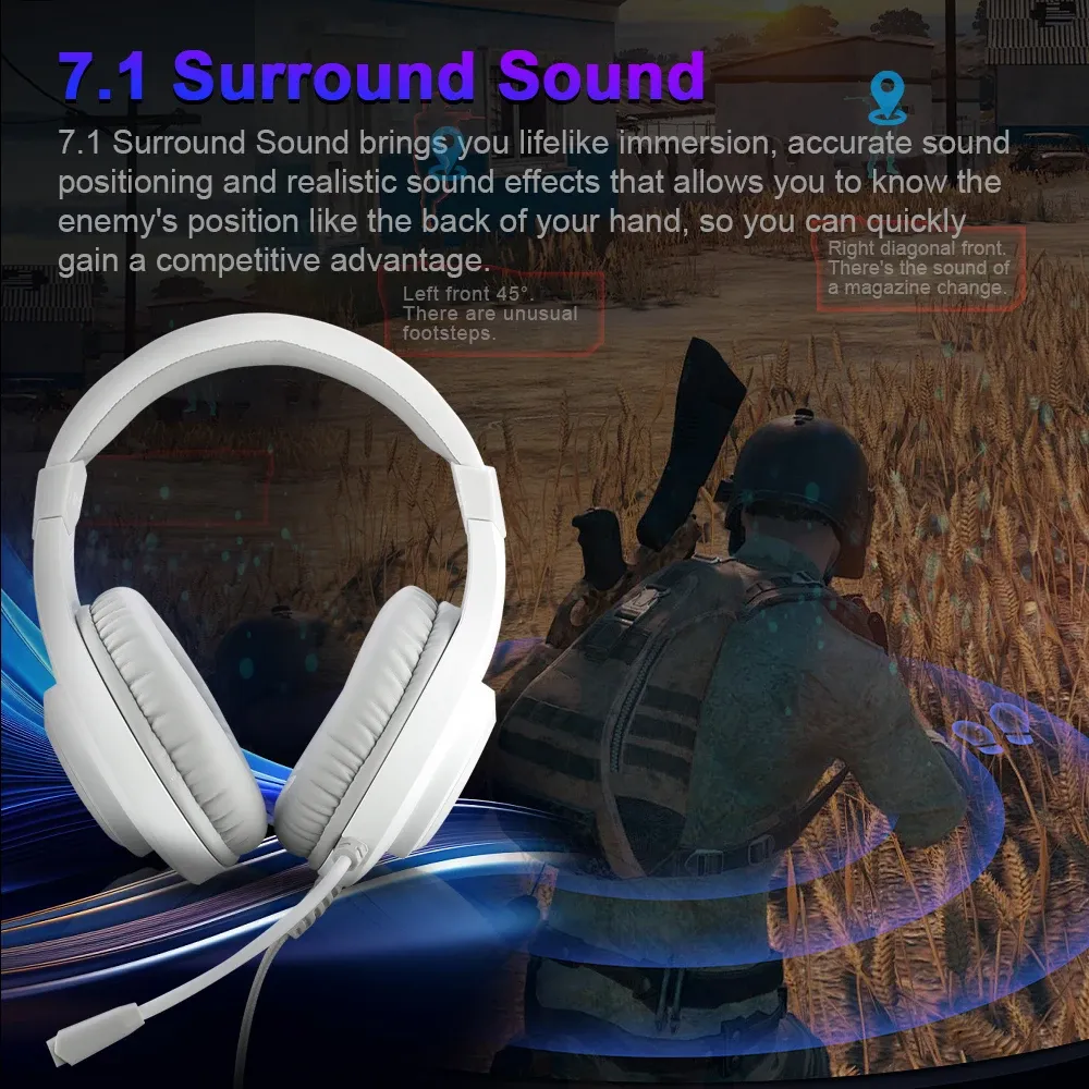 REDRAGON HYLAS H371 RGB bedrade gamingheadset met 7.1 surround