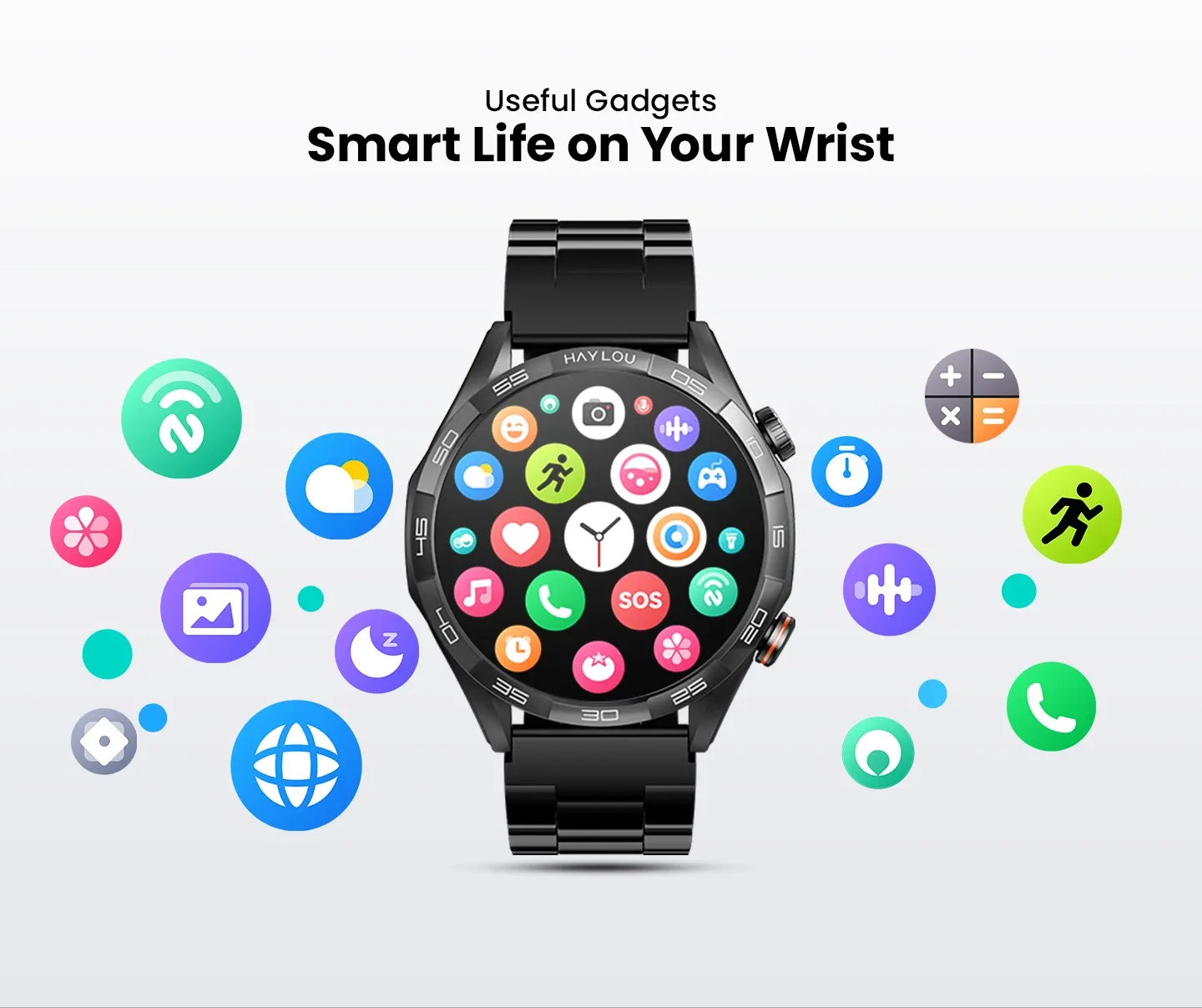 HAYLOU Solar 5 AMOLED smartwatch met bellen en NFC