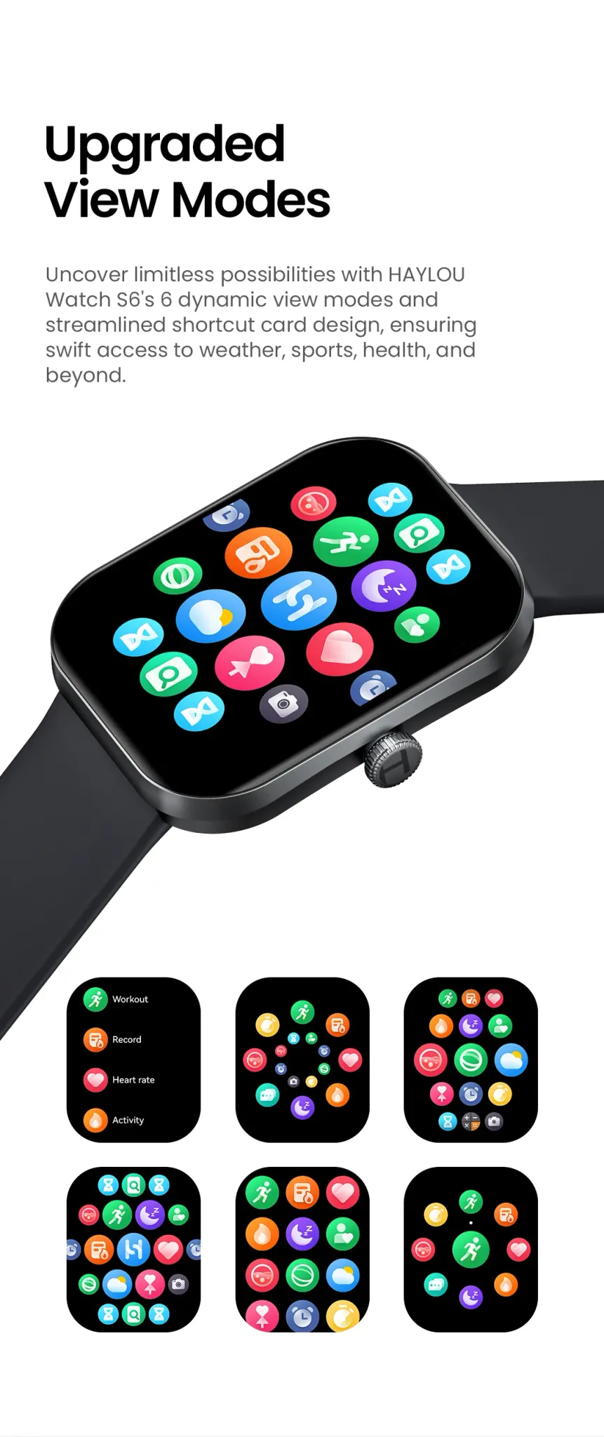 Haylou Watch S6 smartwatch met groot HD-scherm en bellen