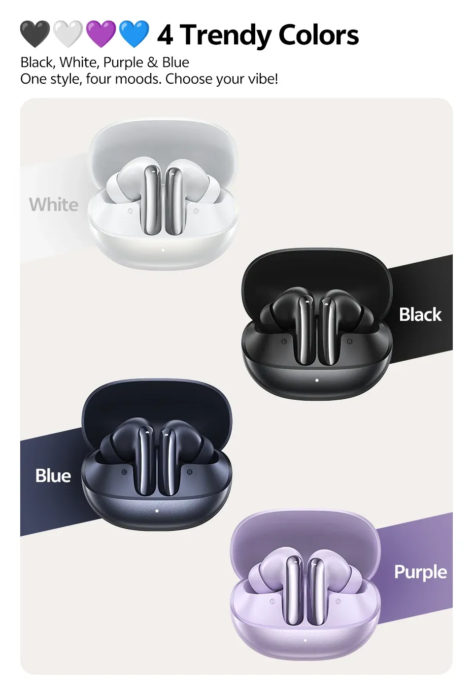 QCY MeloBuds N20 hybride ANC-oordopjes met Bluetooth 6.0