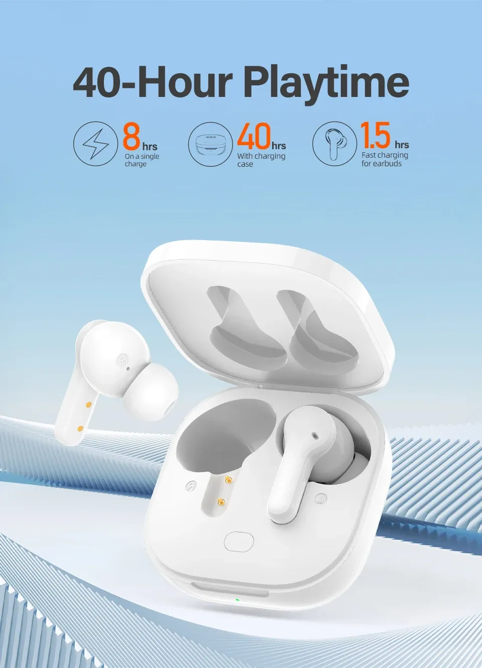 QCY T13 draadloze oordopjes met lange batterijduur