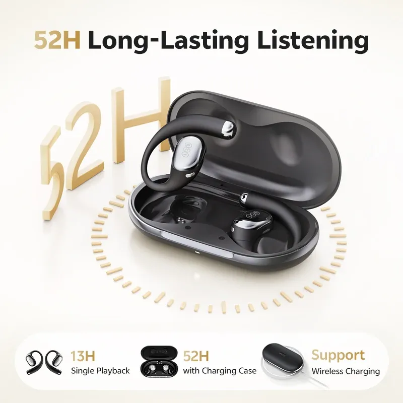 QCY Crossky R70 open-ear oordopjes met LDAC en Bluetooth 6.0