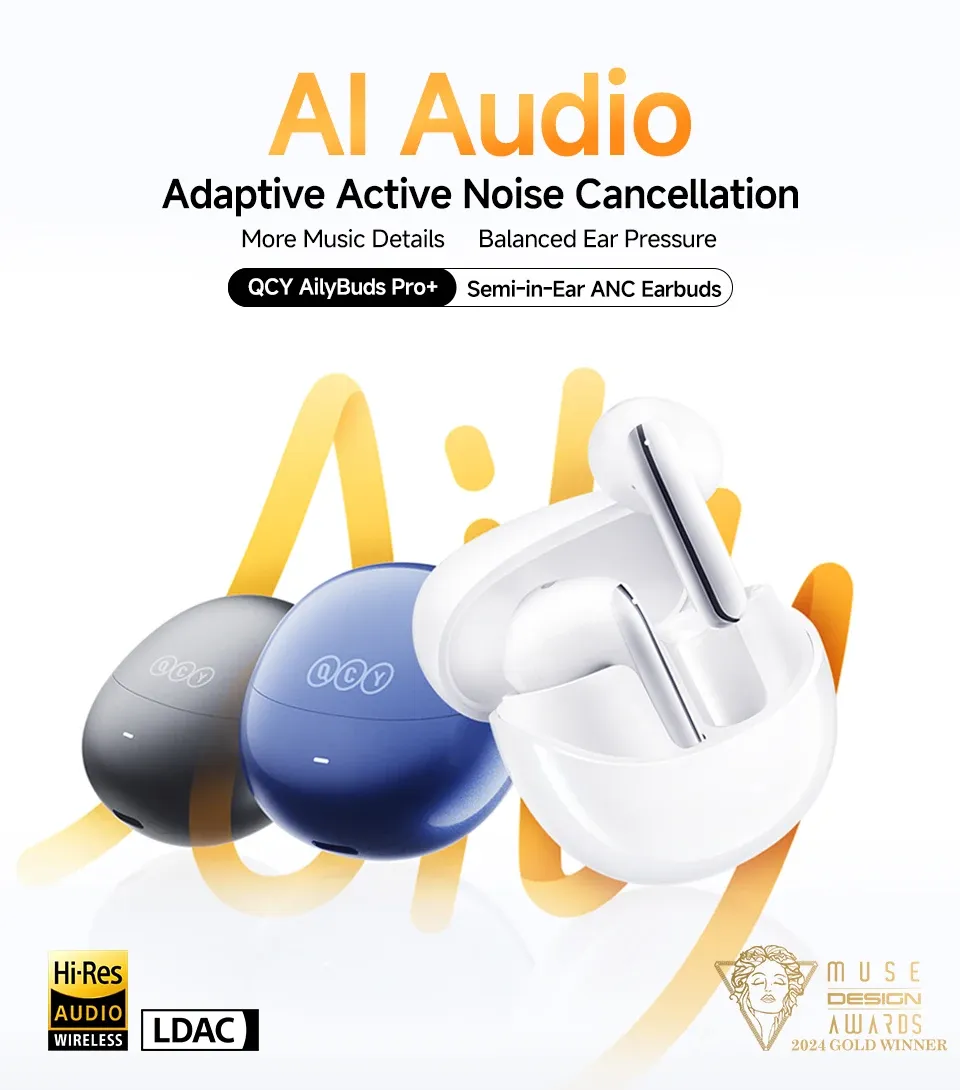 QCY HT10 AilyBuds Pro+ draadloze ANC-oordopjes met LDAC