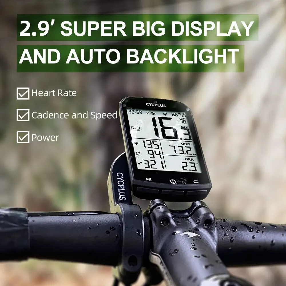 CYCPLUS M1 draadloze GPS-fietscomputer met 2,9 inch scherm