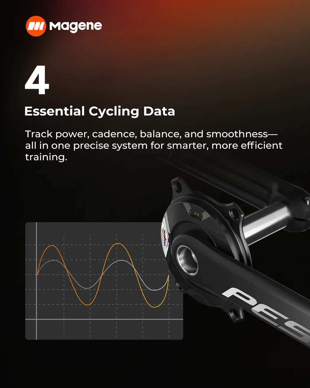 Magene PES P515 spider-vermogensmeter voor racefiets