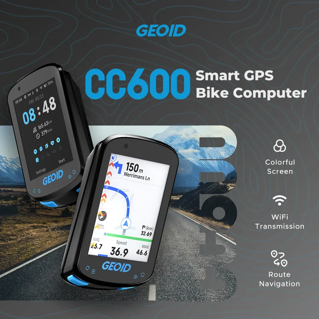 GEOID CC600 fiets-GPS met routebegeleiding en kleurenscherm