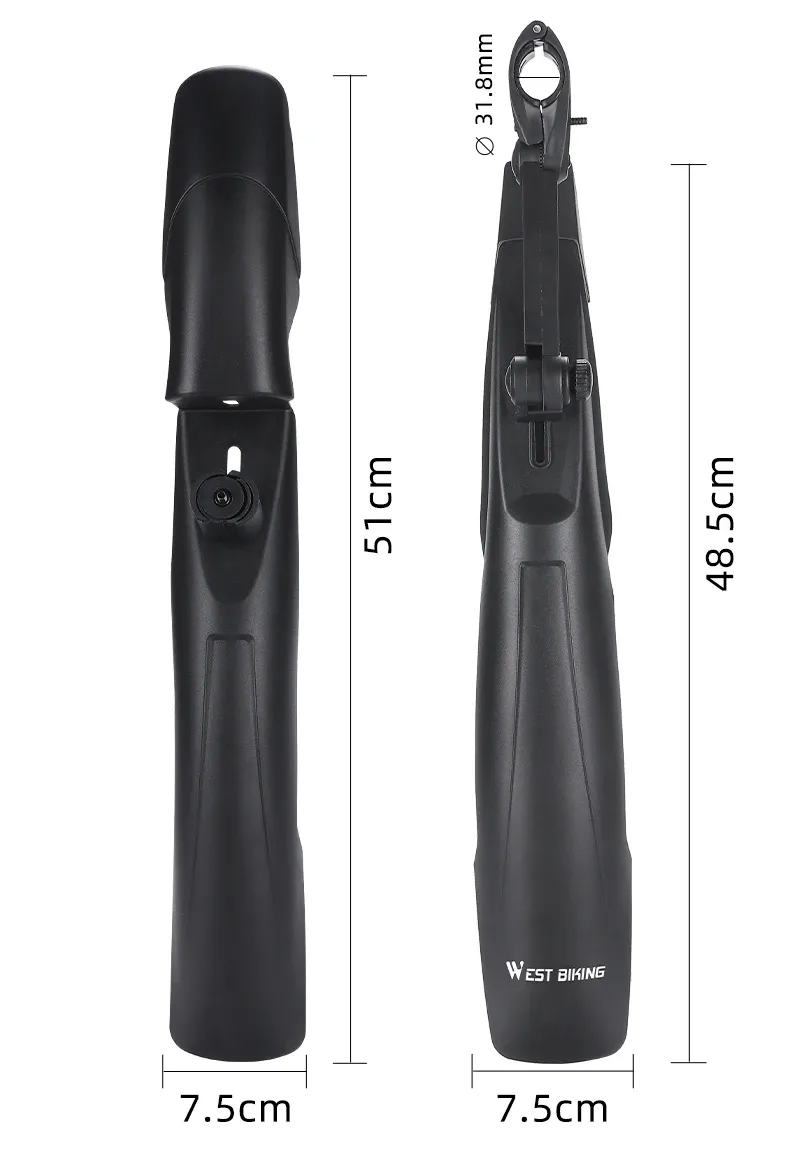 WEST BIKING snelkoppel-mtb-spatbordset voor 26-29 inch