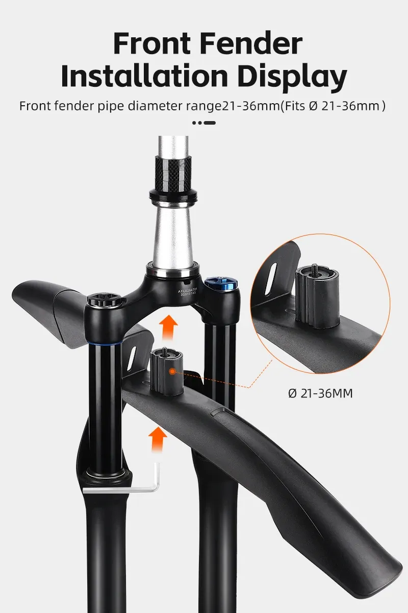 WEST BIKING snelkoppel-mtb-spatbordset voor 26-29 inch