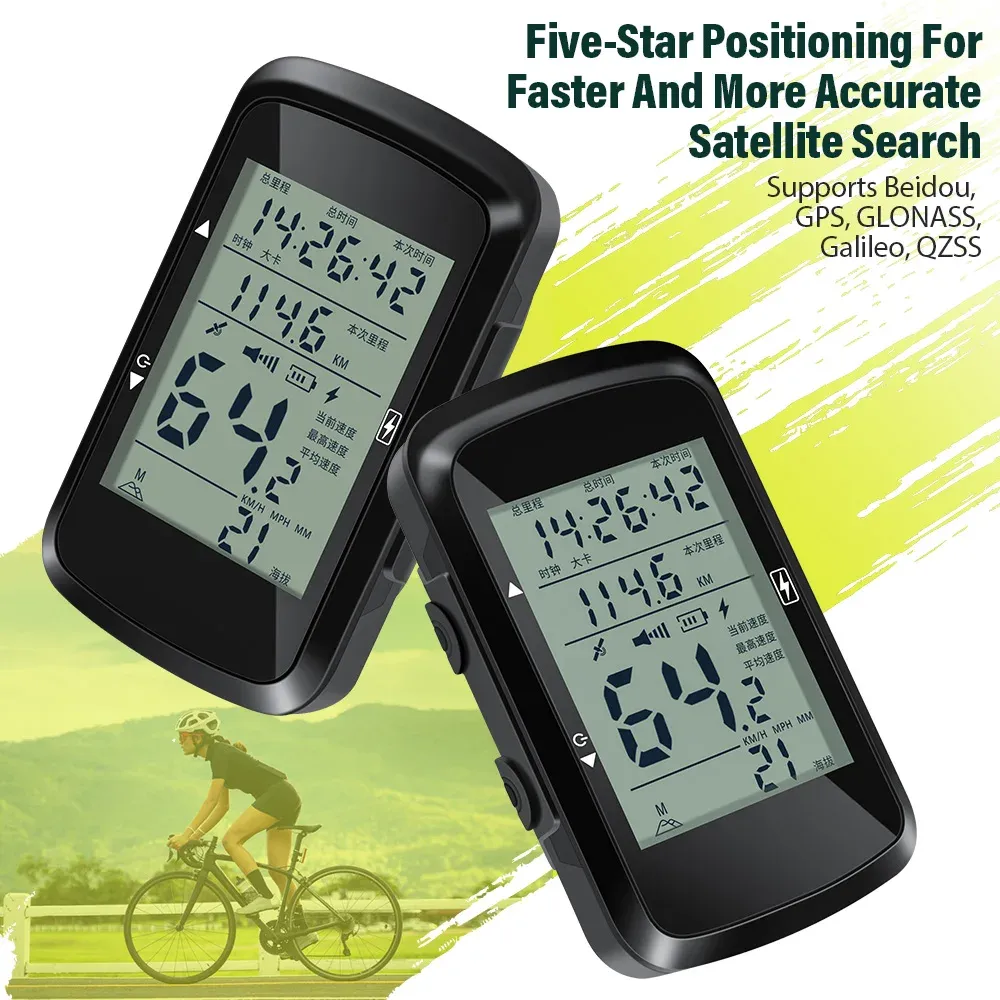 NEWBOLER draadloze fietscomputer met GPS-functie