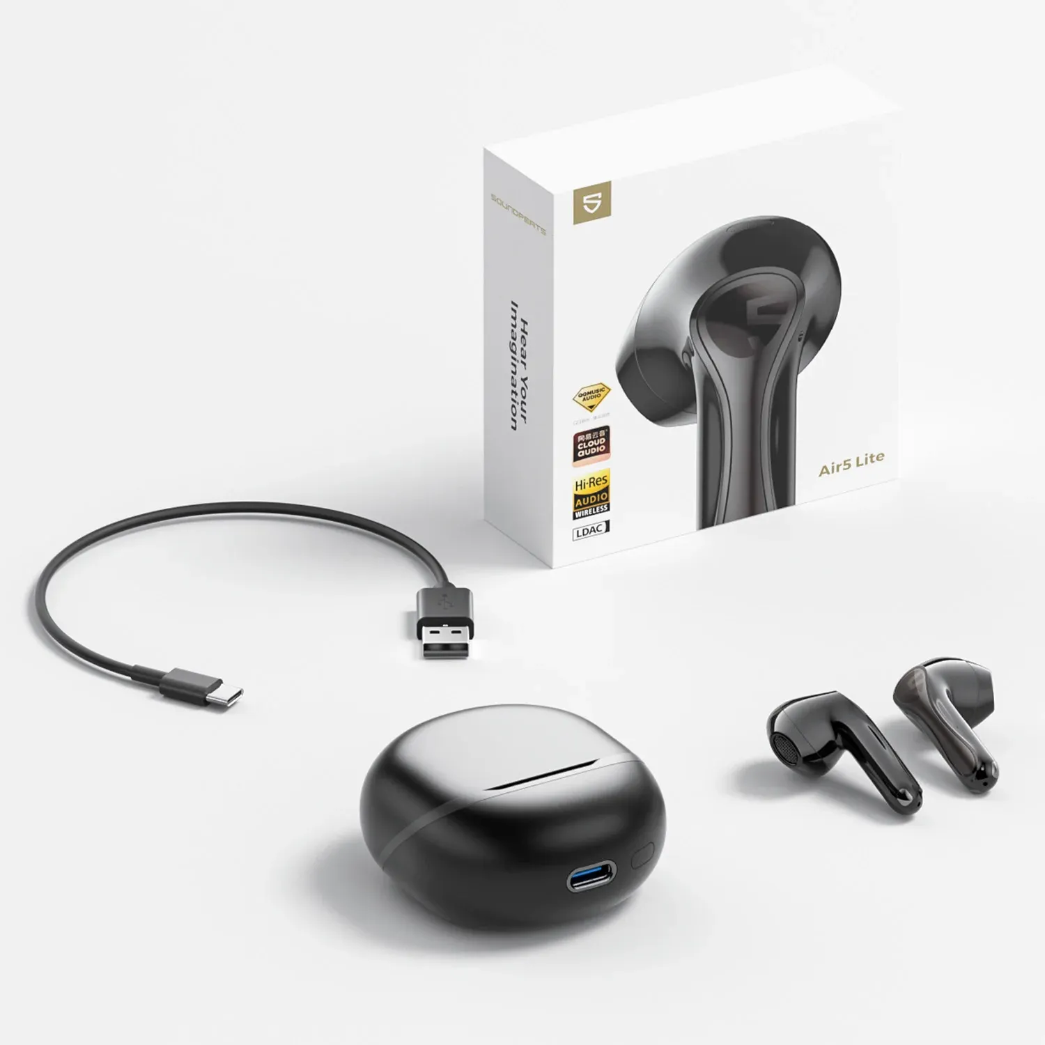 SoundPEATS Air5 Lite draadloze oordopjes met Hi-Res audio